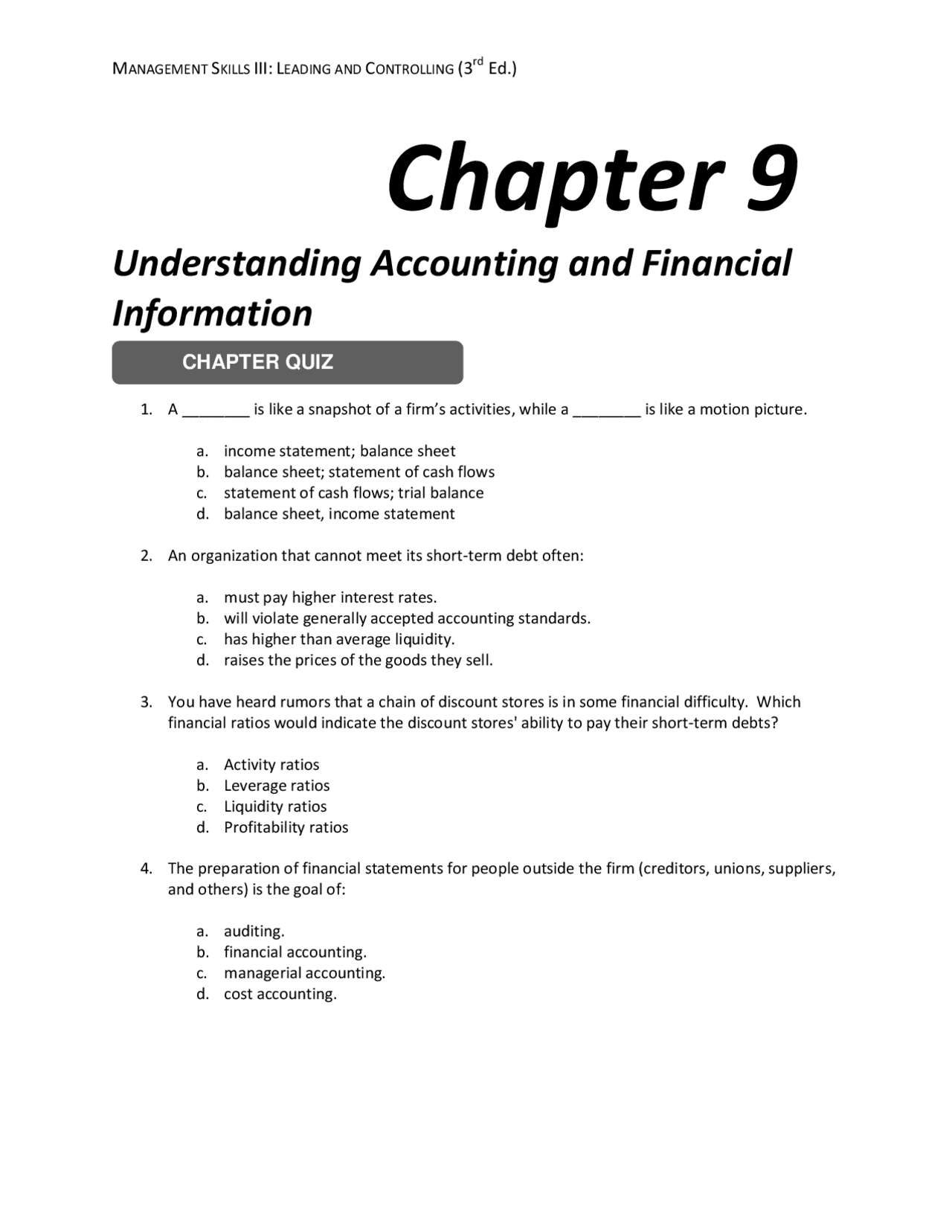 Chapter 9 | Study notes Accounting | Docsity