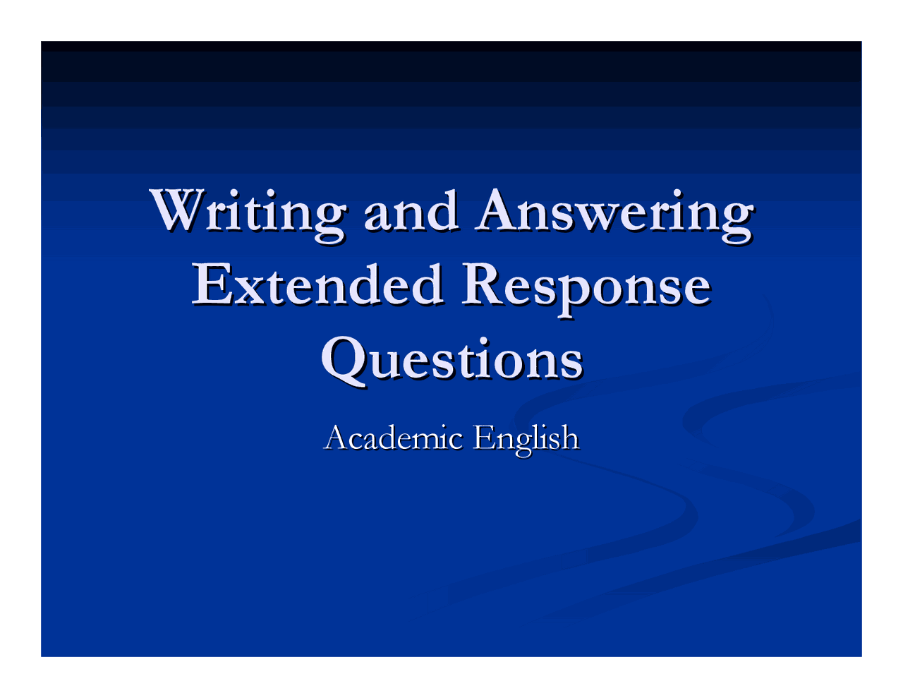 Writing and Answering Extended Response Questions | Exams Technical ...