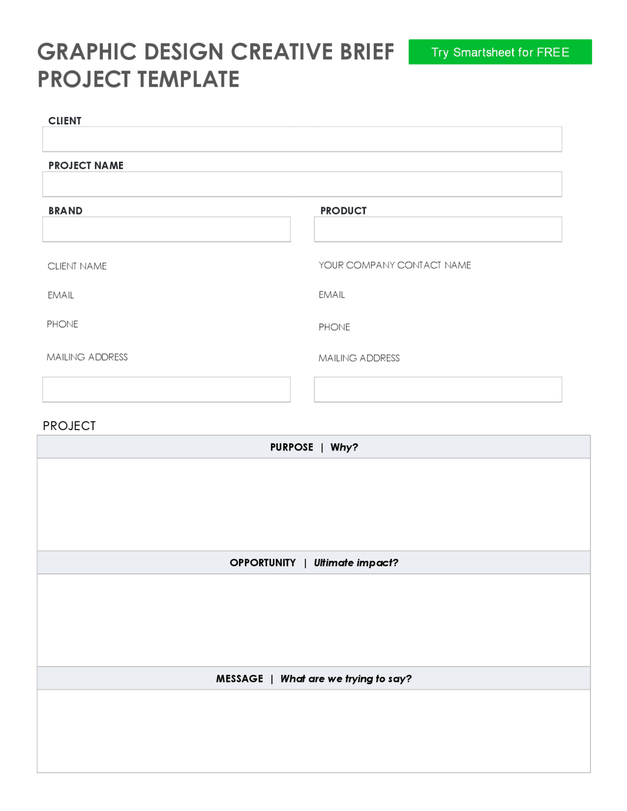 GRAPHIC DESIGN CREATIVE BRIEF PROJECT TEMPLATE | Study notes Graphic ...