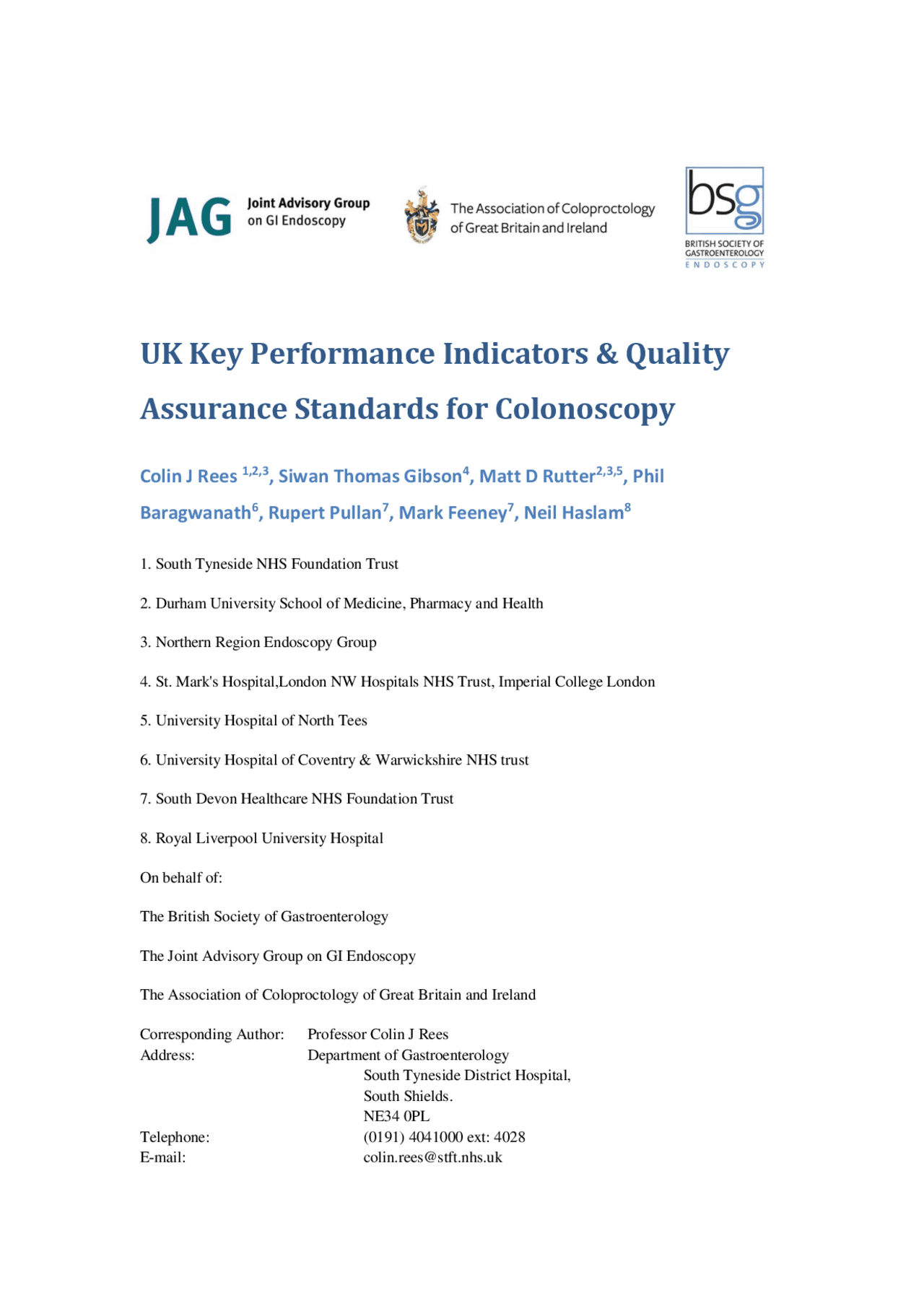 Colonoscopy Quality Measures: Preventing Complications & Improving ...