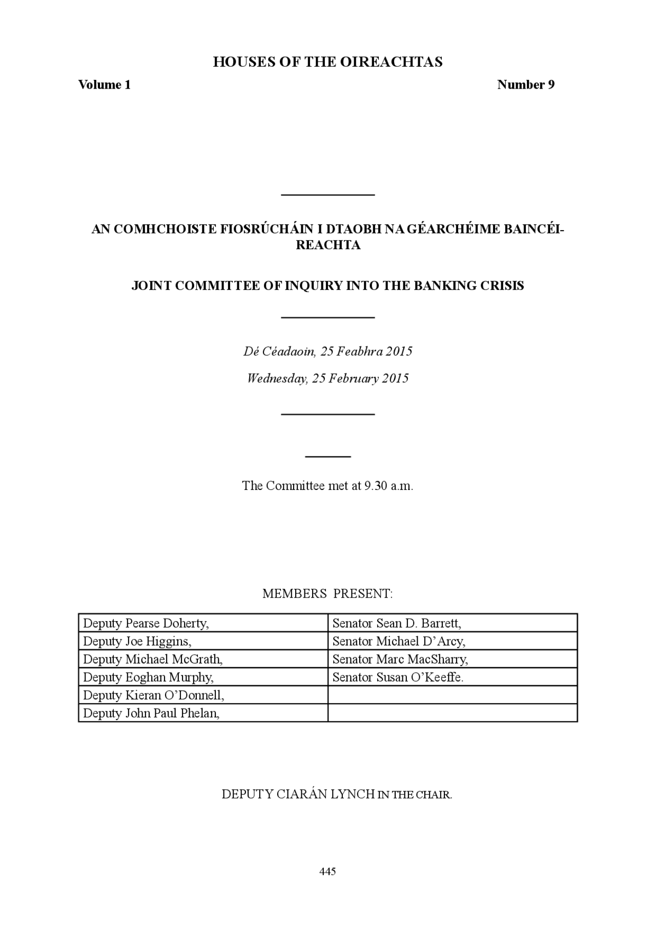 HOUSES OF THE OIREACHTAS | Study notes Auditing - Docsity