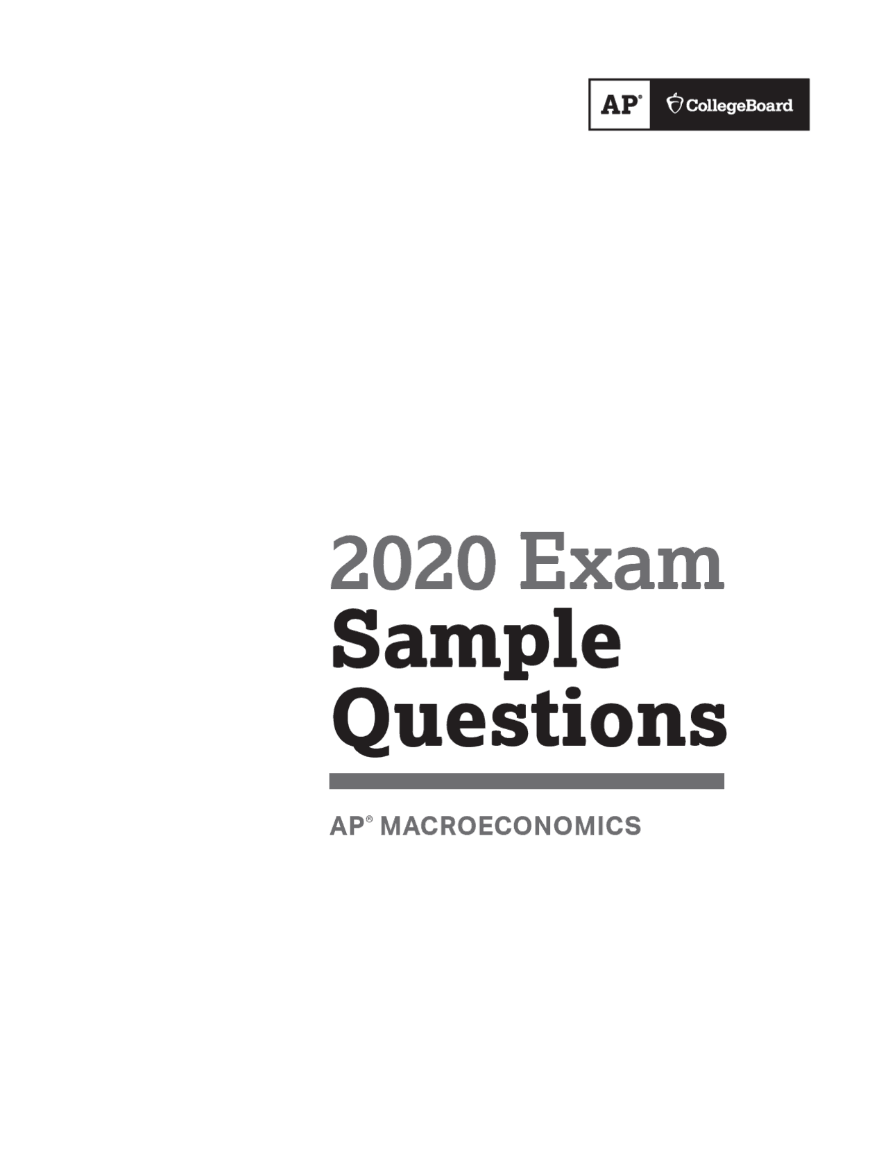 AP Macroeconomics | 2020 Exam Sample Questions | Study notes ...