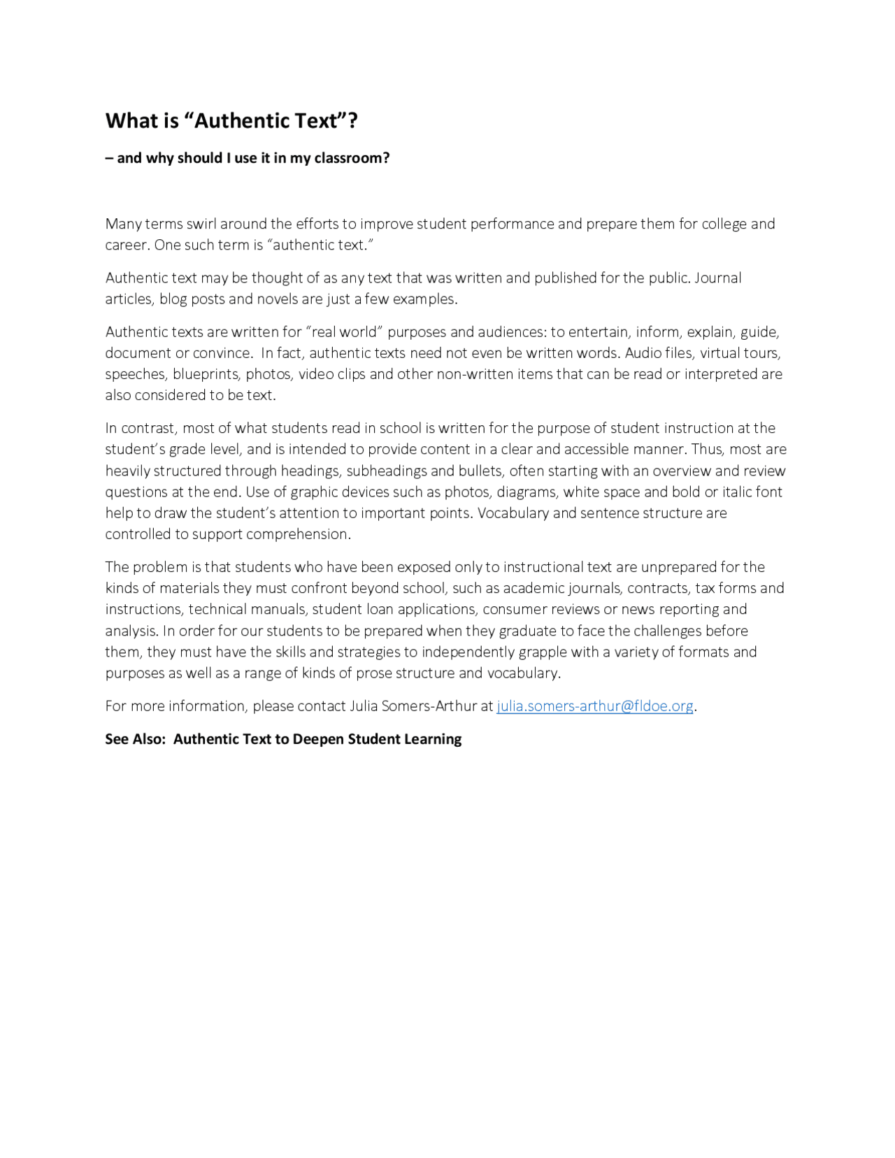 Authentic Text | Exercises Technical Writing | Docsity