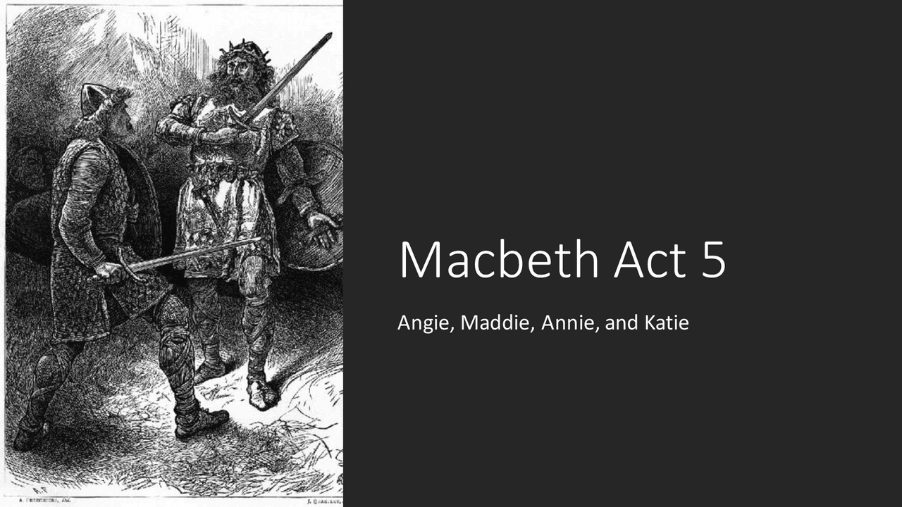 Macbeth Act 5 | Slides English | Docsity