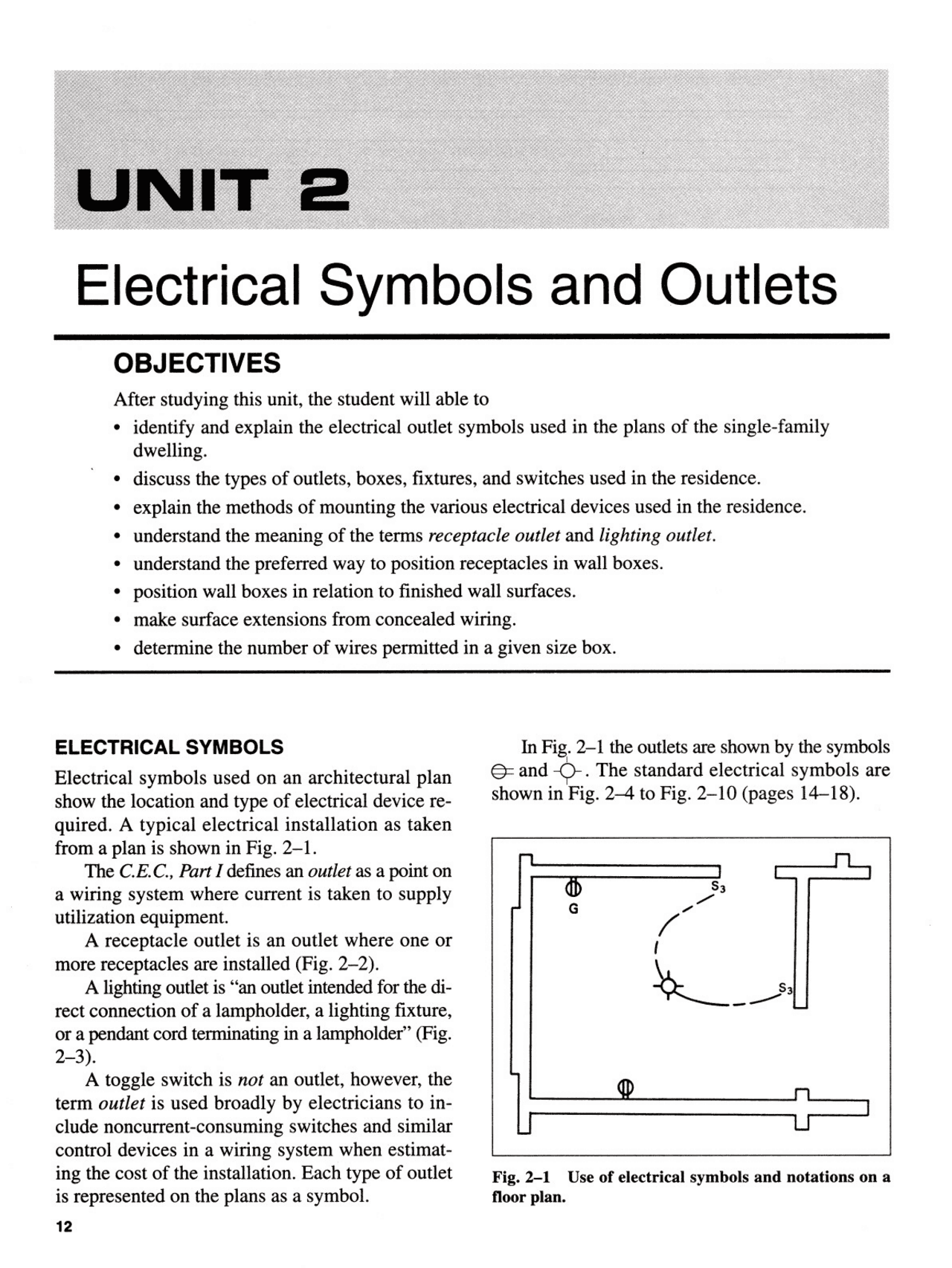 Electrical Symbols and Outlets | Exams Design | Docsity
