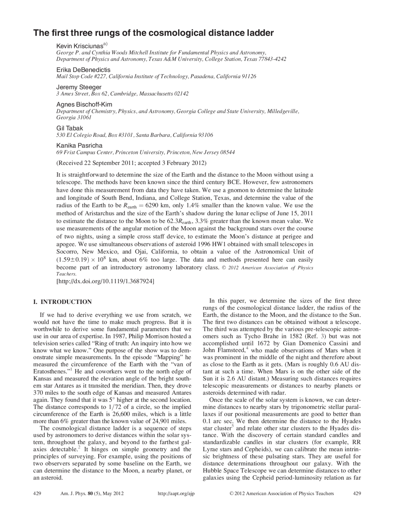 The first three rungs of the cosmological distance ladder | Lecture ...