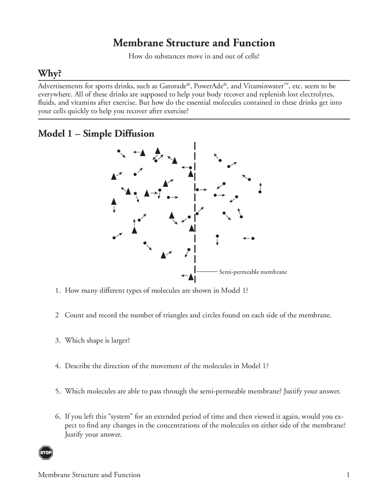10 Membrane Structure and Function-S | Study notes Biology | Docsity