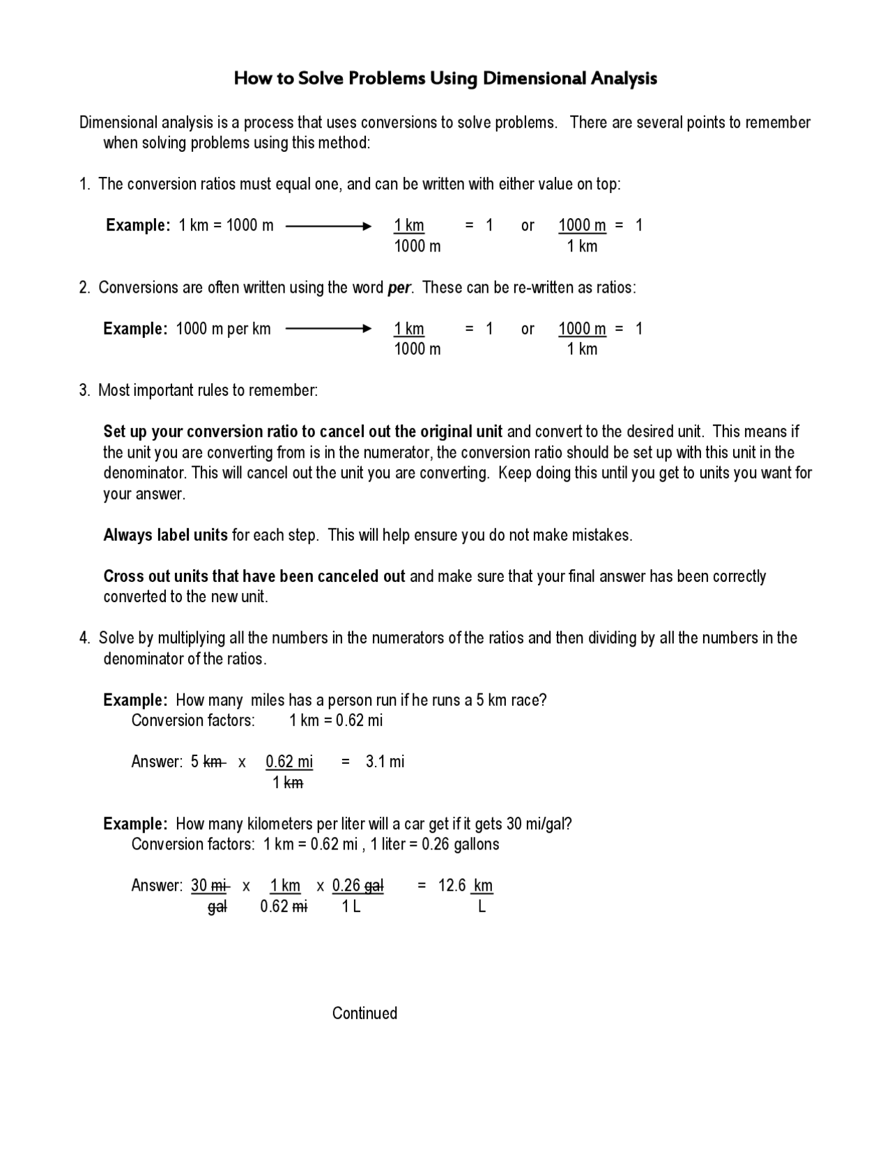 How To Solve Problems Using Dimensional Analysis Exercises how-to-solve-problems-using-dimensional-analysis-exercises