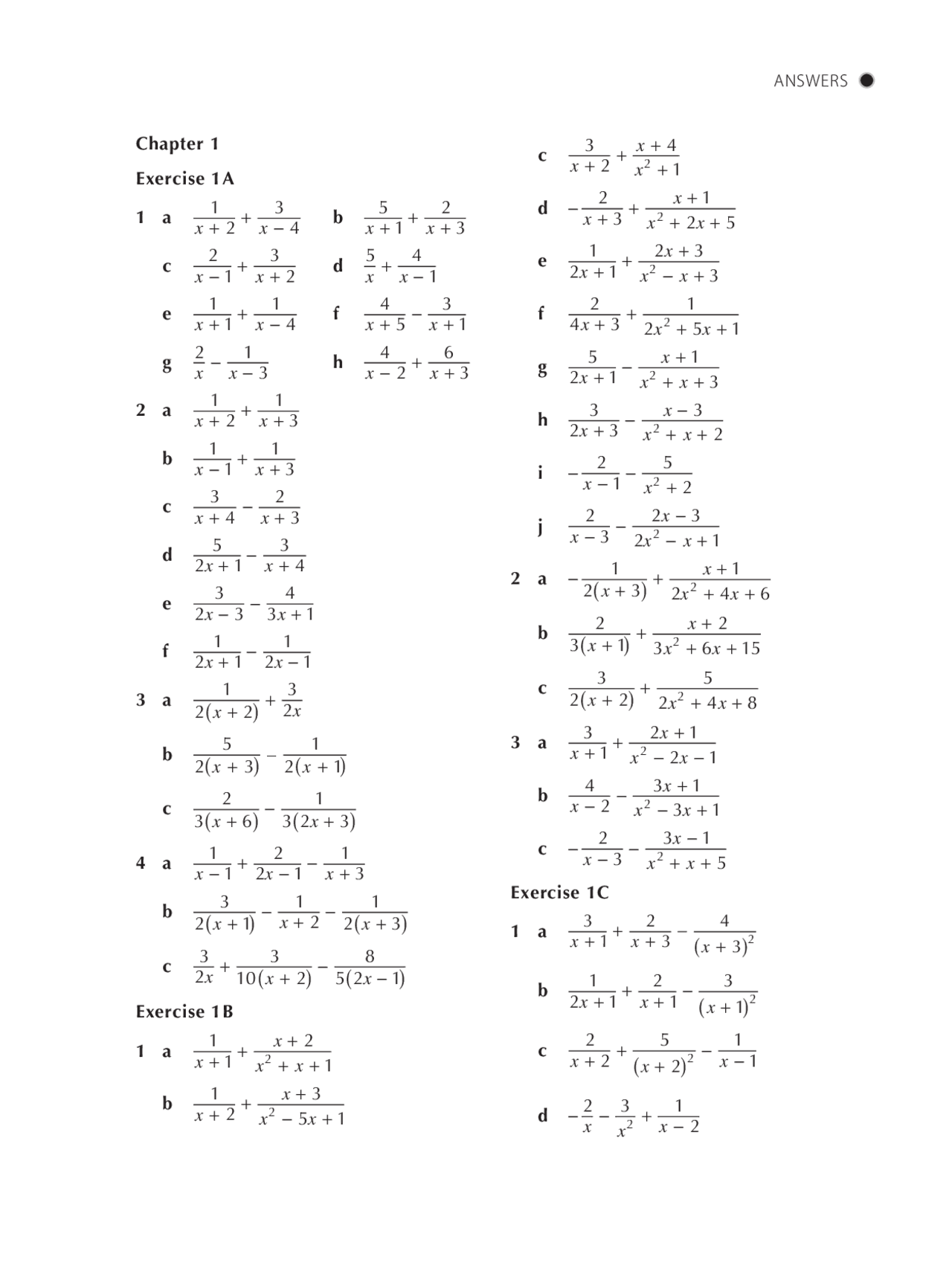 235465 Advanced Higher Maths Student Book_Answer_CH1 ... | Study notes ...