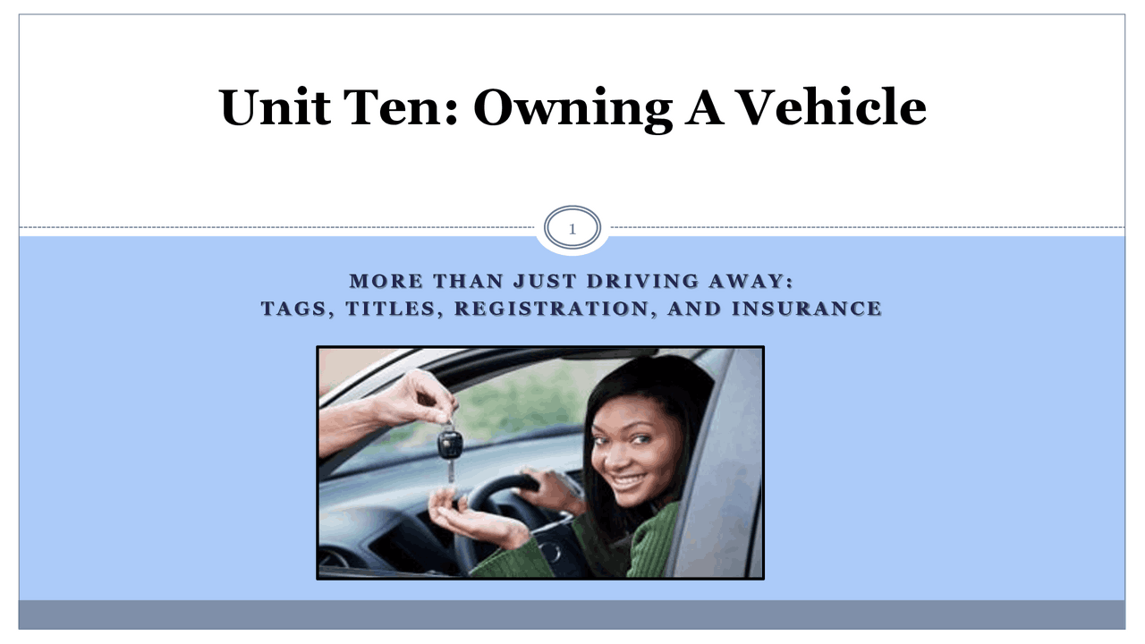 to Driver's Education Unit 10 MVA Exercises Law Docsity