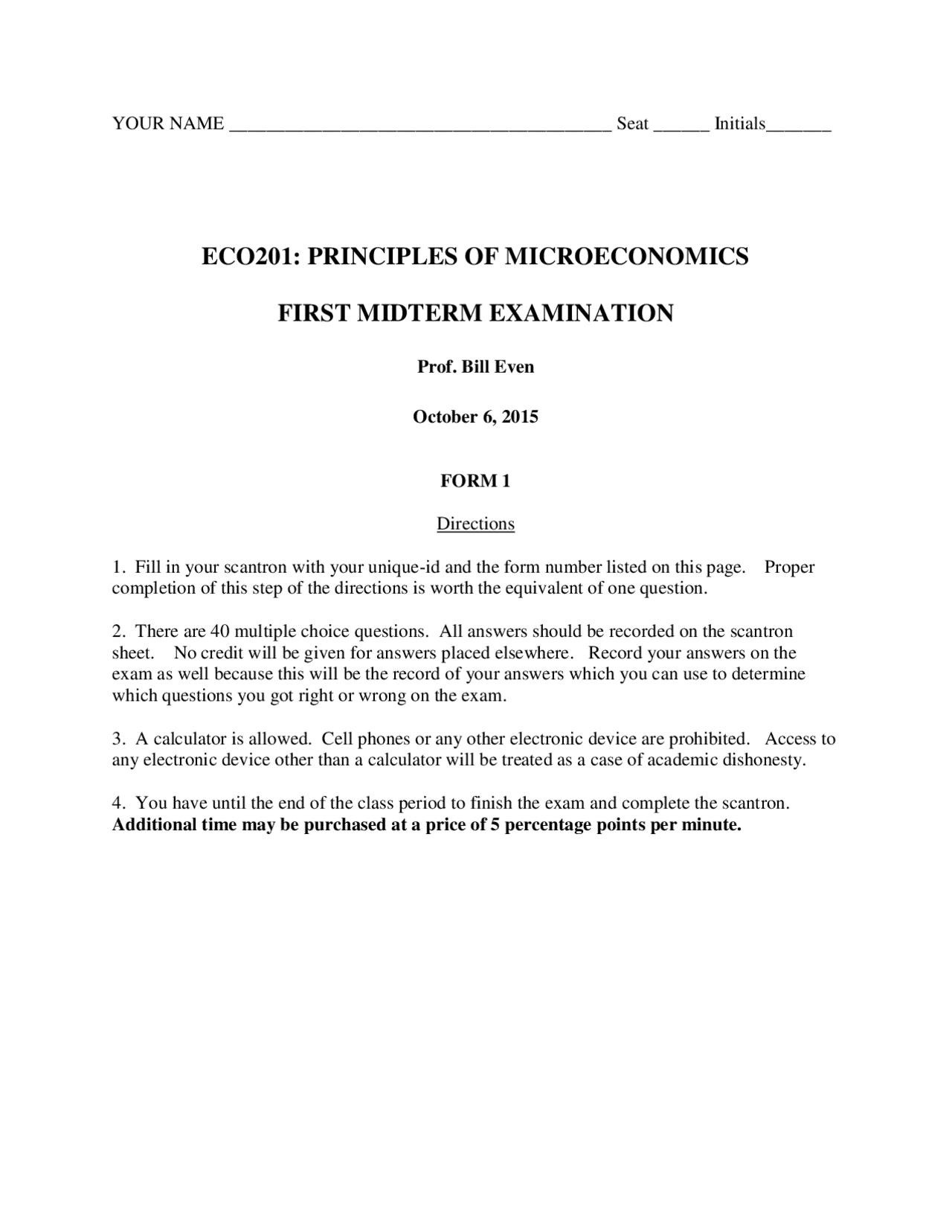 PRINCIPLES OF MICROECONOMICS FIRST MIDTERM ... | Study notes ...
