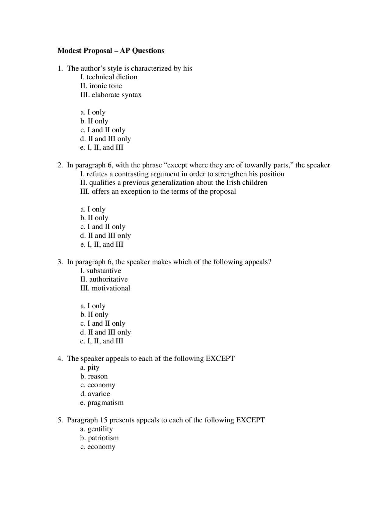 Mastering A Modest Proposal AP Questions: Expert Strategies for Success