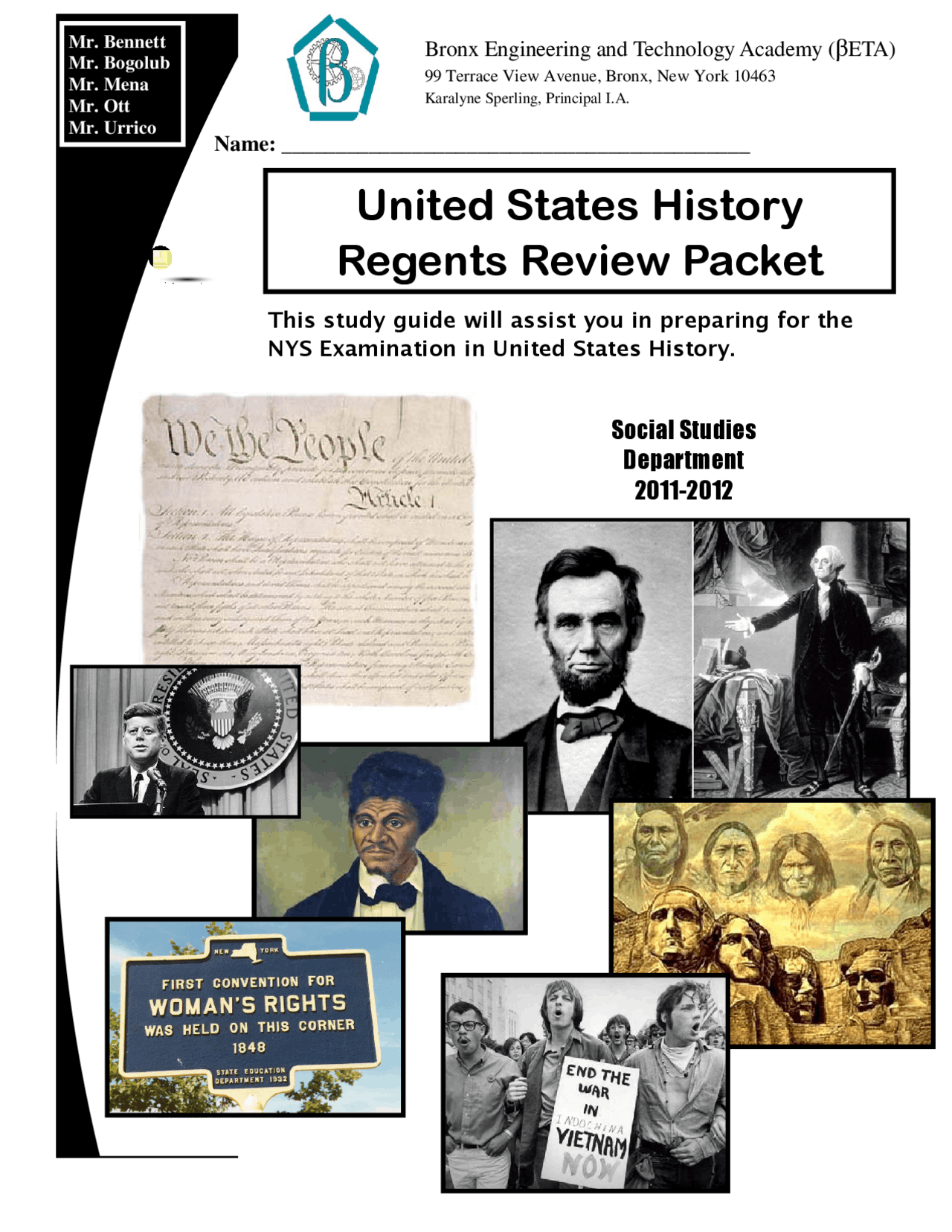 Us History Regents Review Packet 2025