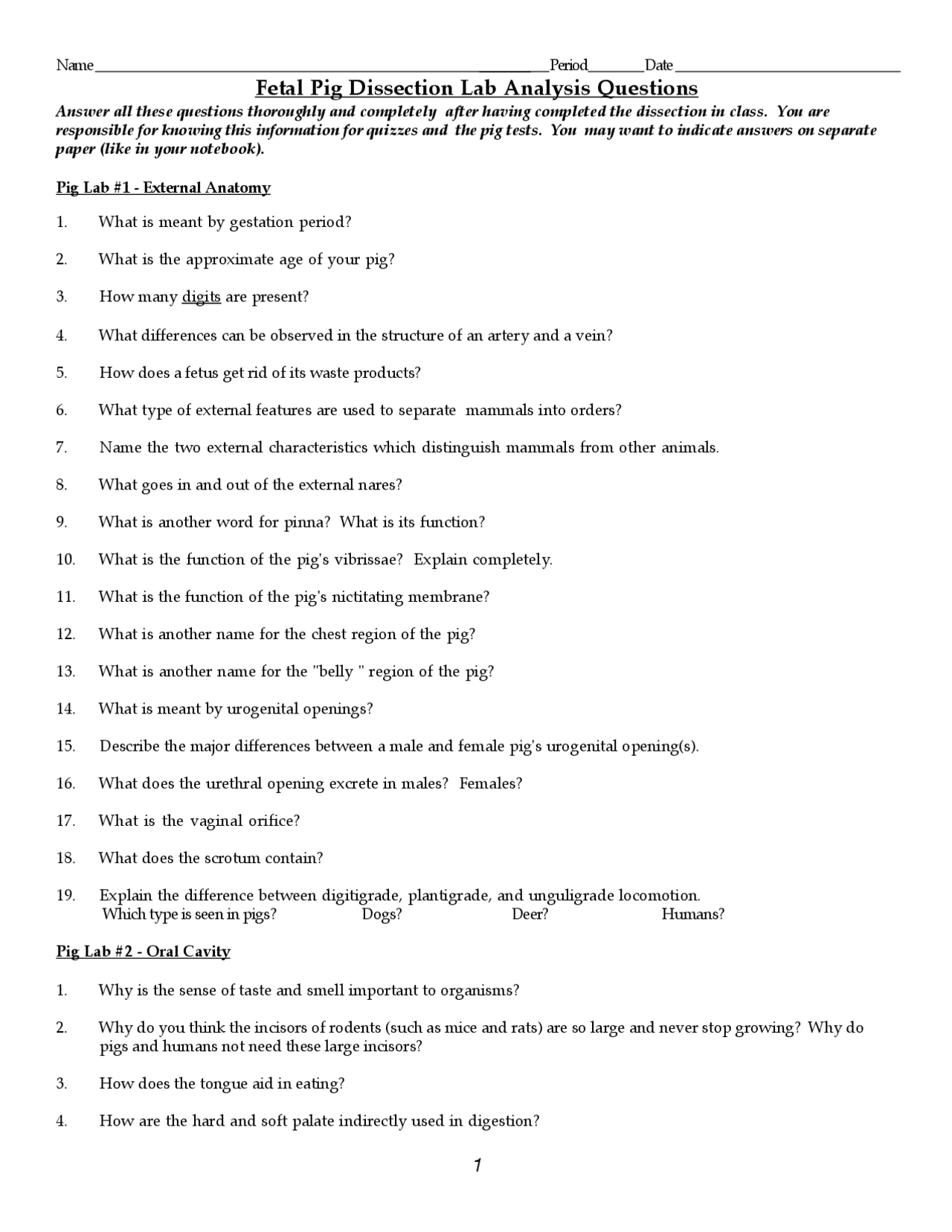 Fetal Pig Dissection Lab Analysis Questions Exams Anatomy Docsity fetal-pig-dissection-lab-analysis-questions-exams-anatomy-docsity