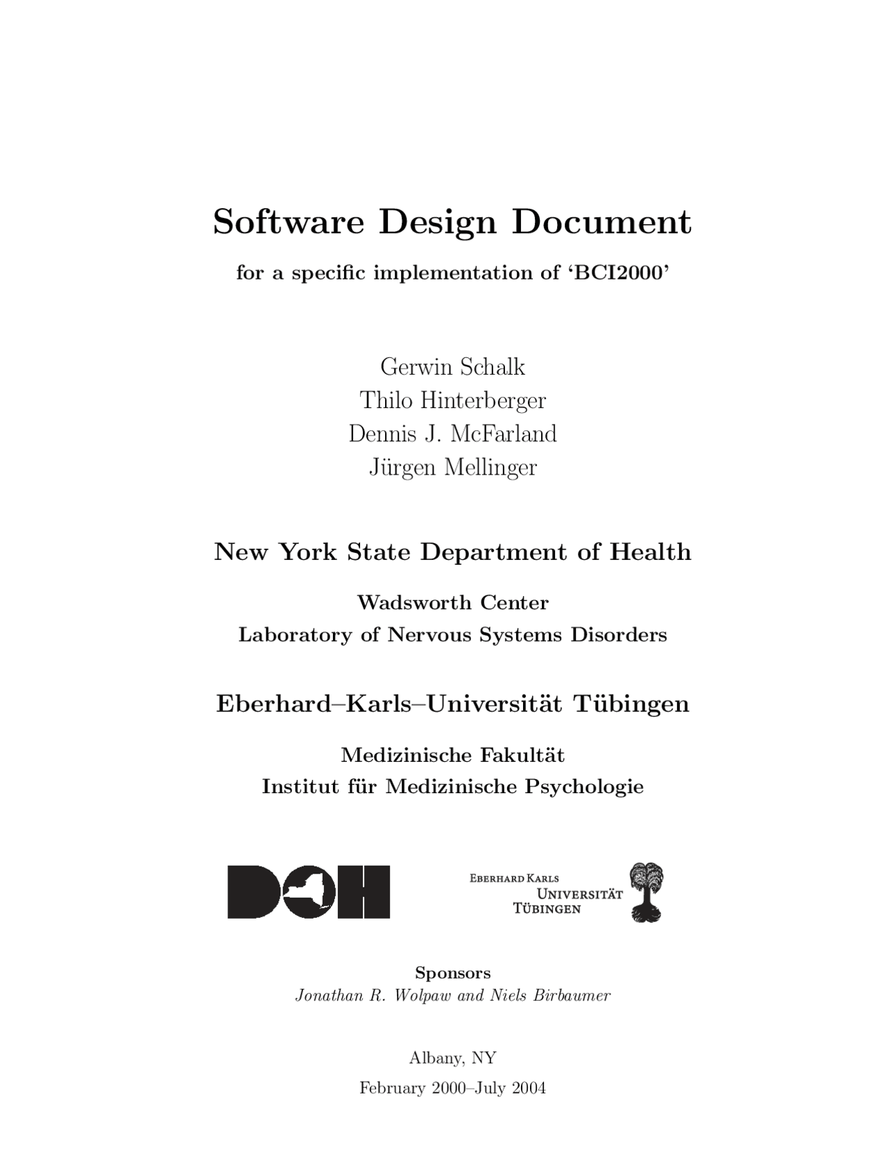 Software Design Document | Study notes Design | Docsity