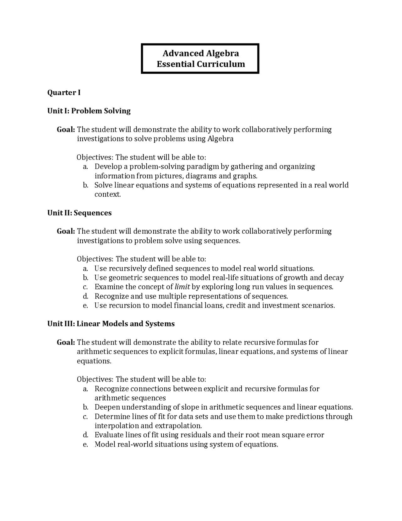 Advanced Algebra Introduction Advanced Algebra and Functions | Study notes Algebra - Docsity