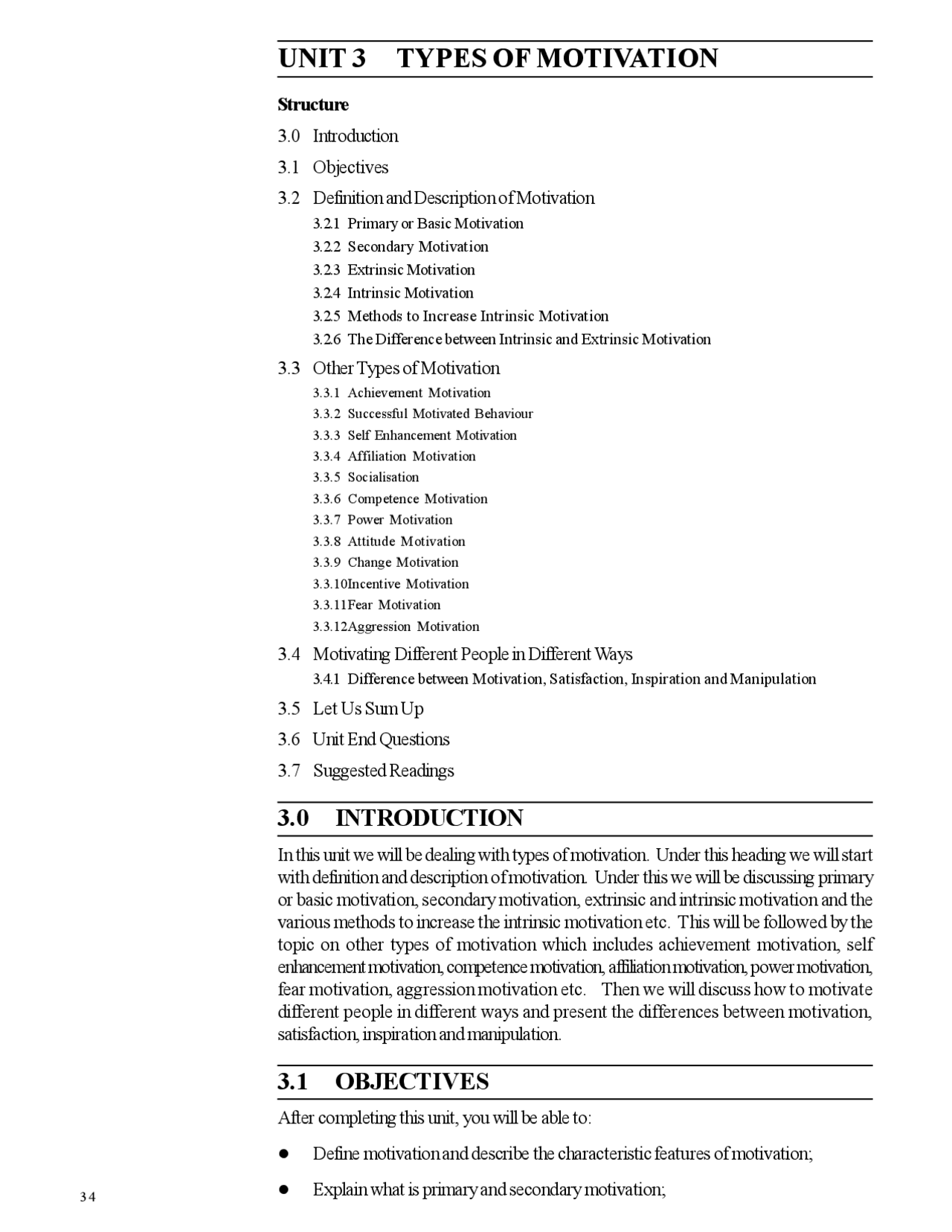 UNIT 3 TYPES OF MOTIVATION | Study notes Business | Docsity