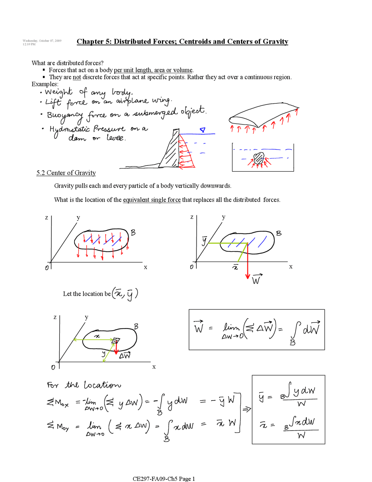 Centroids and Centers of Gravity: Distributed Forces in Mechanics ...