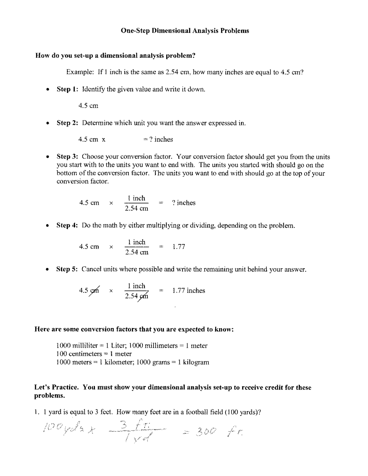 One-Step Dimensional Analysis Problems How do you set-up | Lecture notes Dimensional Analysis | Docsity one-step-dimensional-analysis-problems-how-do-you-set-up-lecture-notes-dimensional-analysis-docsity