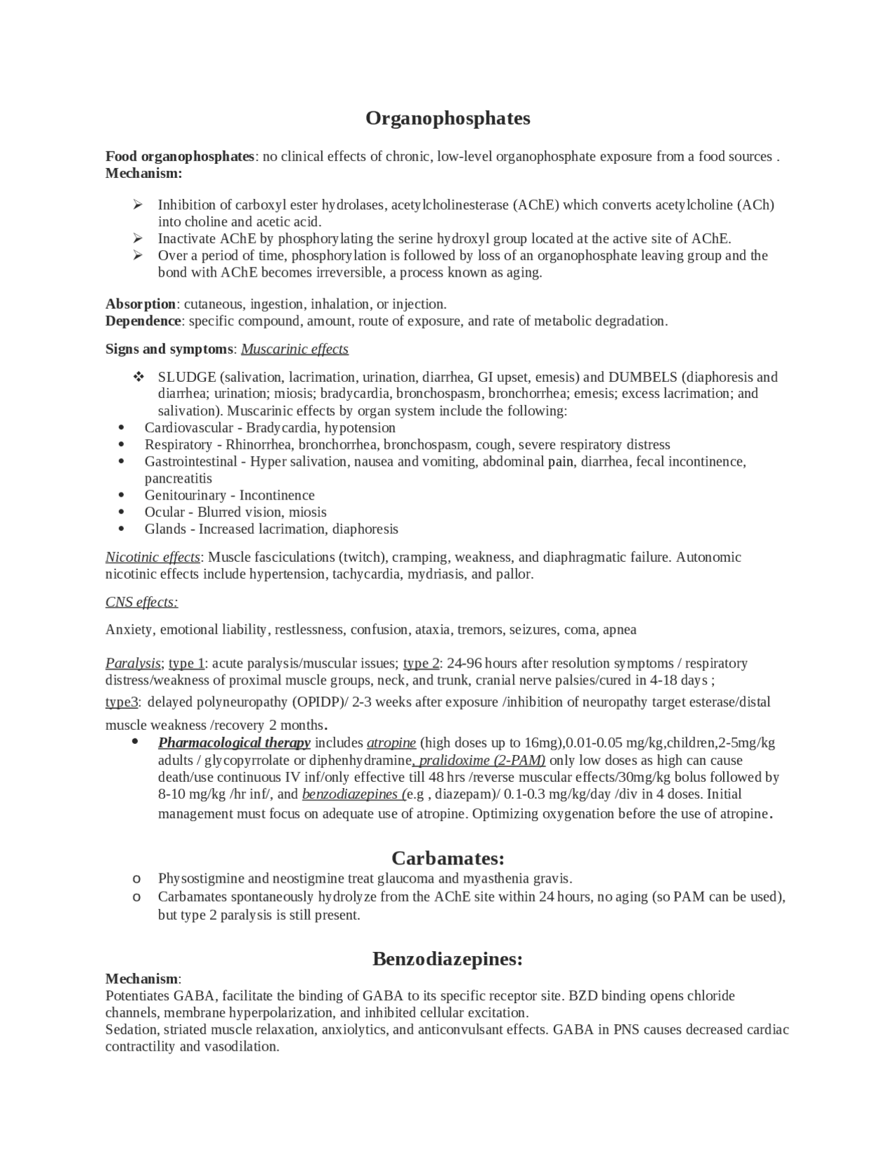 Some common poisons and their symptoms Lecture notes Clinical