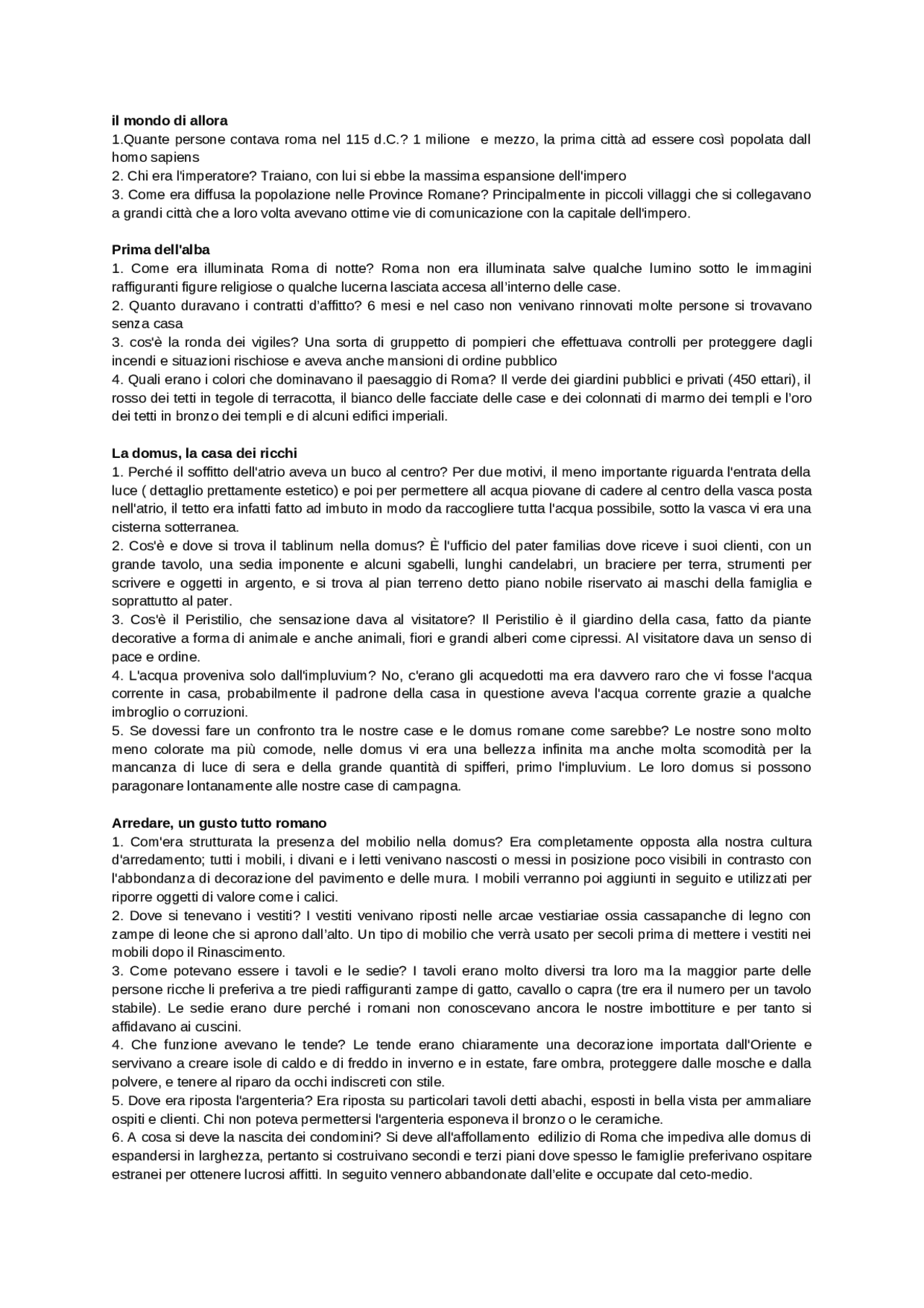 Una giornata nell'antica Roma riassunto e domande Appunti di Storia Docsity Una giornata nell'antica Roma riassunto e domande Appunti di Storia Docsity