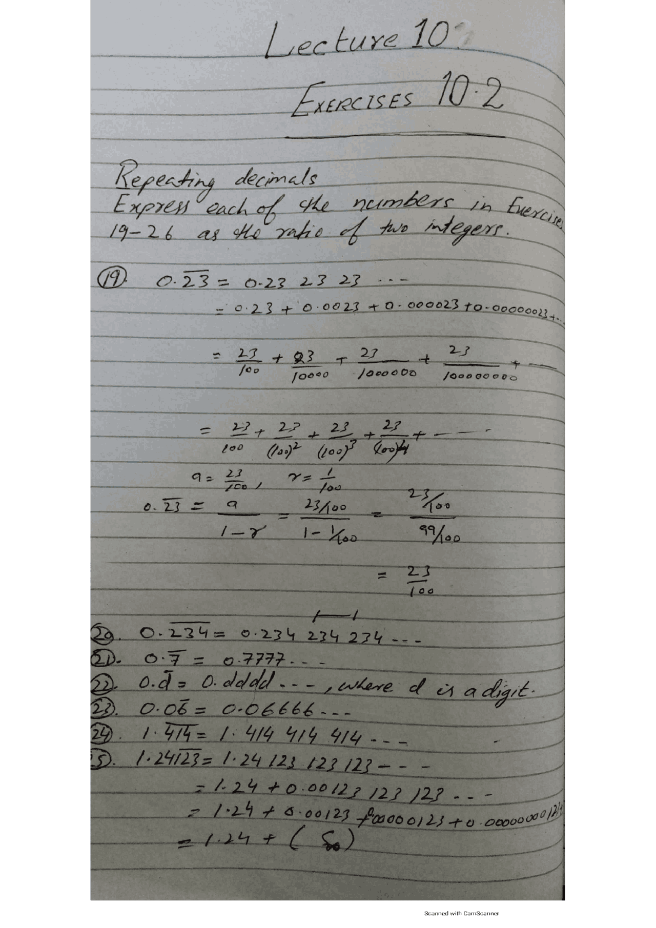 REPEATING DECIMALS IN CALCULUS Exercises Analytical Geometry And repeating-decimals-in-calculus-exercises-analytical-geometry-and