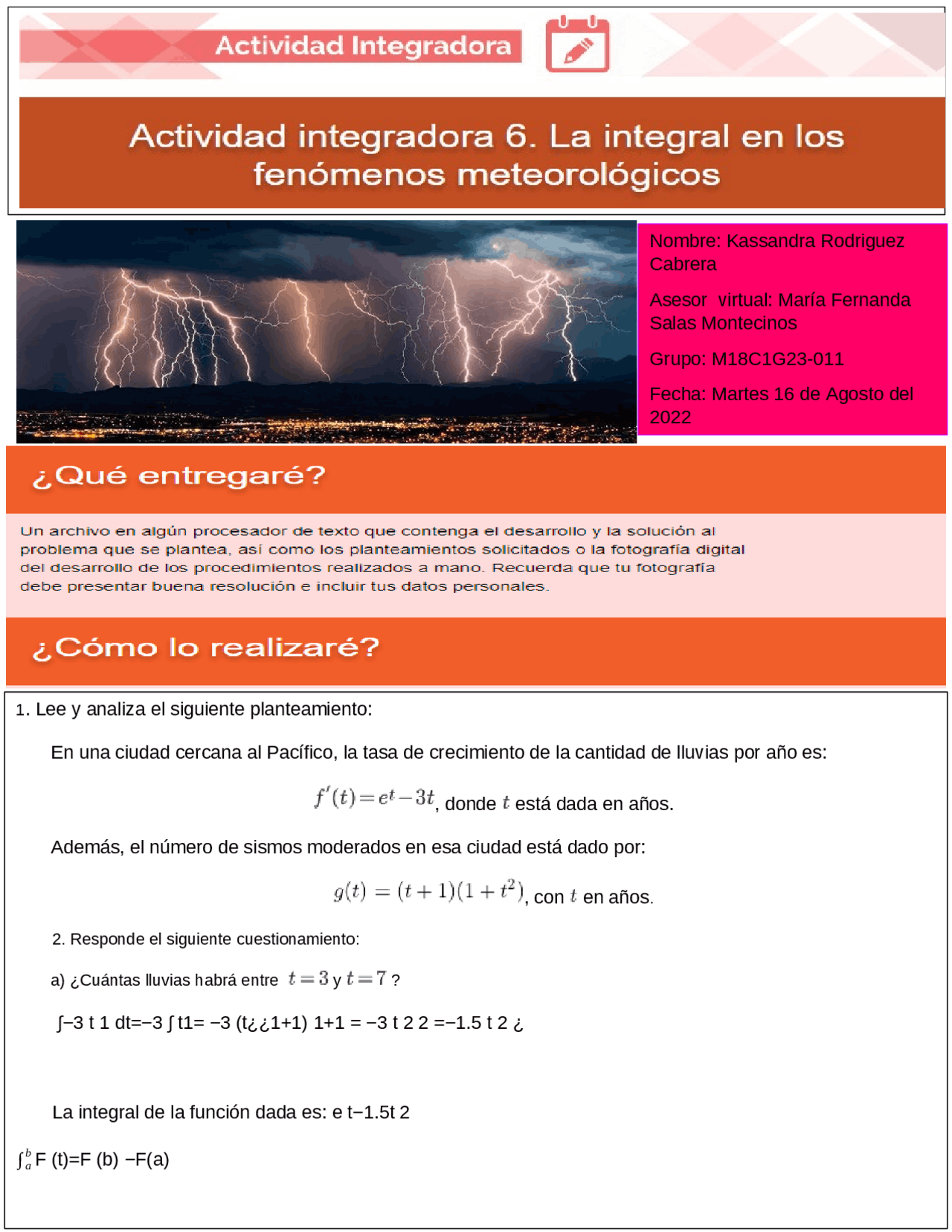 Modulo 18.. actividad integradora 6 | Ejercicios de Matemáticas ...