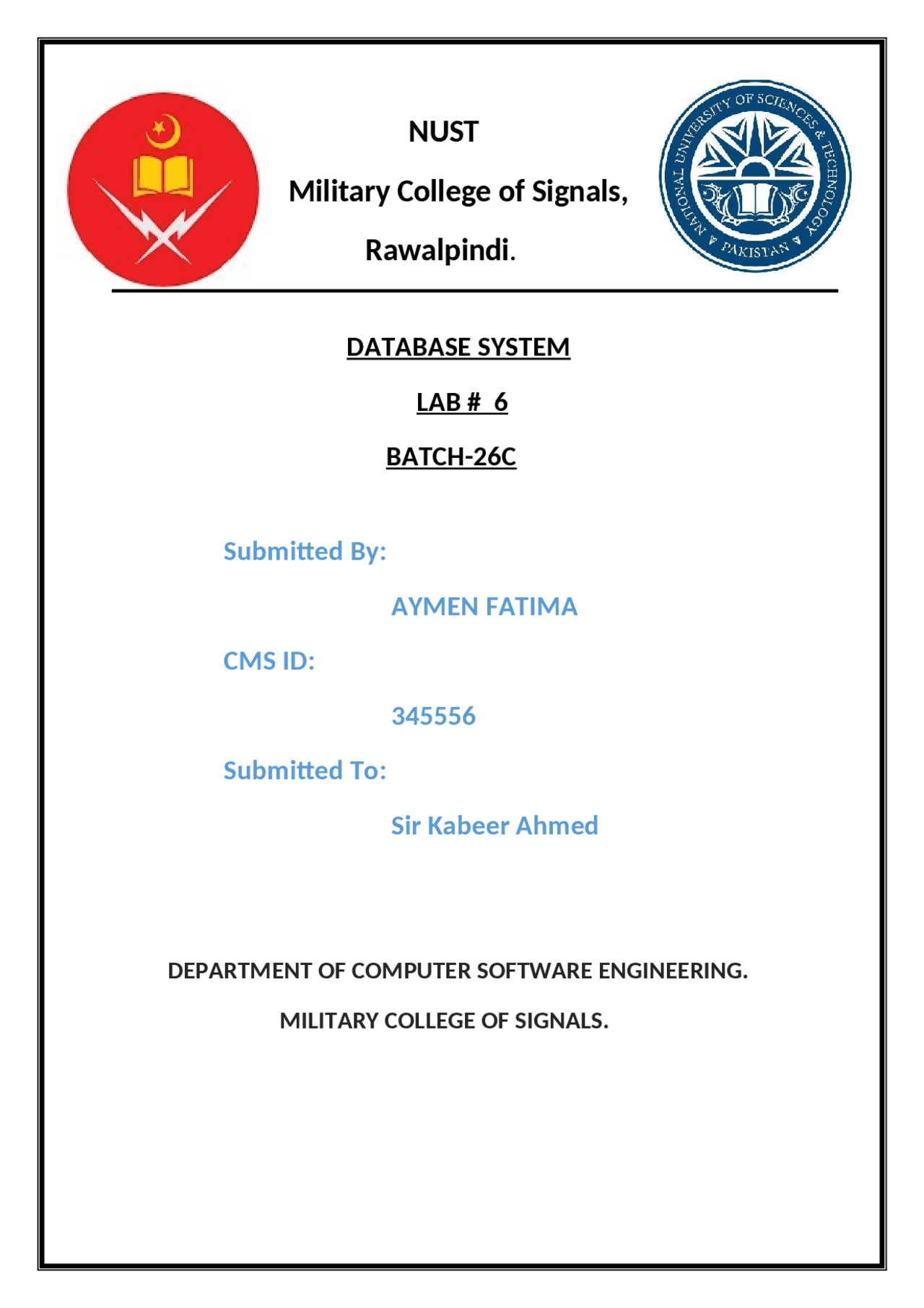 BUILT IN FUNCTIONS IN SQL | Lab Reports Database Management Systems ...