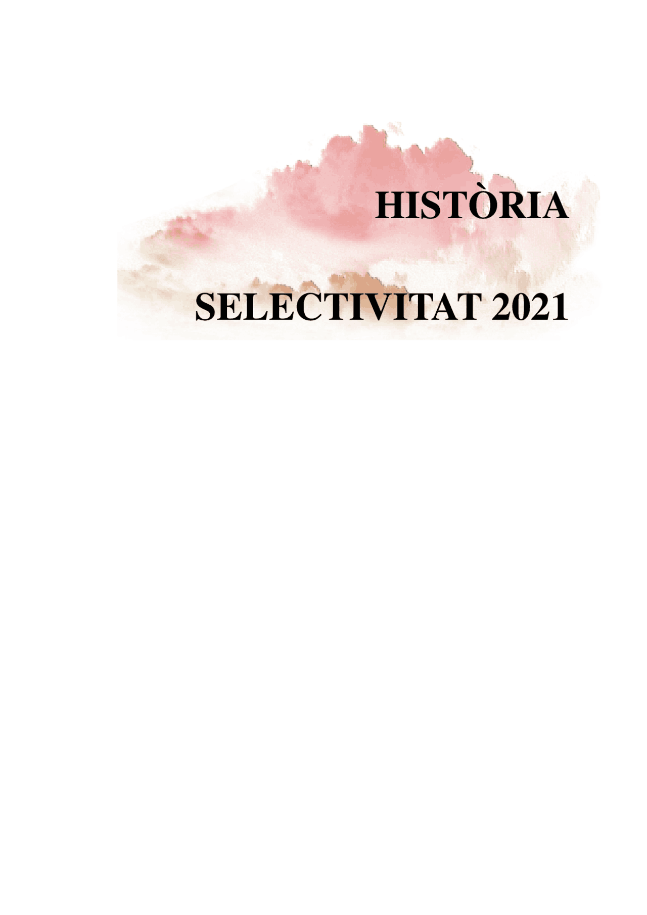 Apunts Història Selectivitat | Study notes History - Docsity