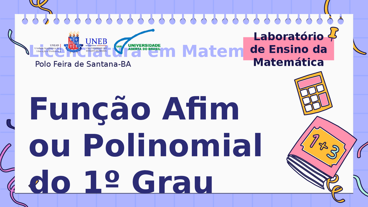 Função afim ou polinomial do 1° grau | Slides Matemática - Docsity