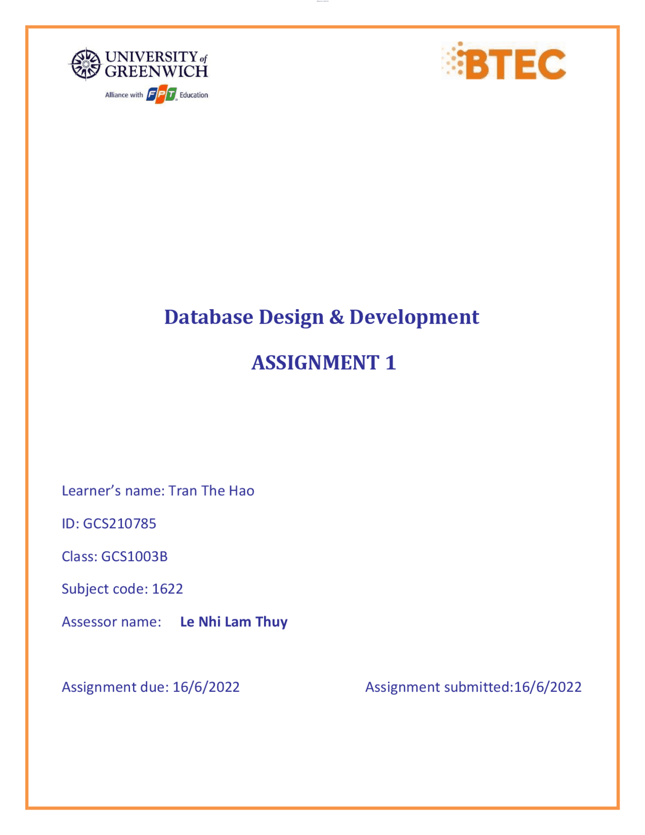 Design Development Paper Database Design & Development | Essays (university) Information ...