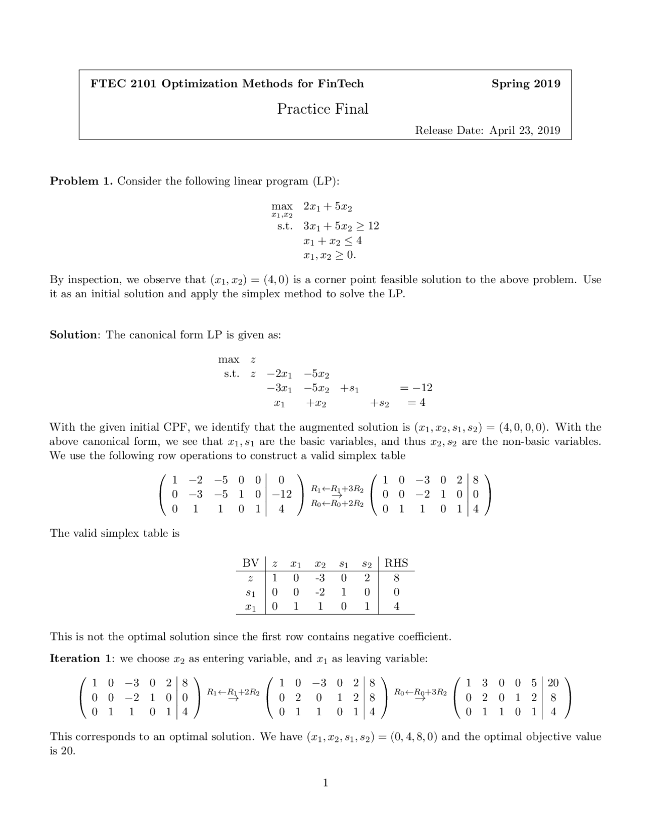 FTEC 2101 Practice_final Exam solutions Latest Update | Exams ...