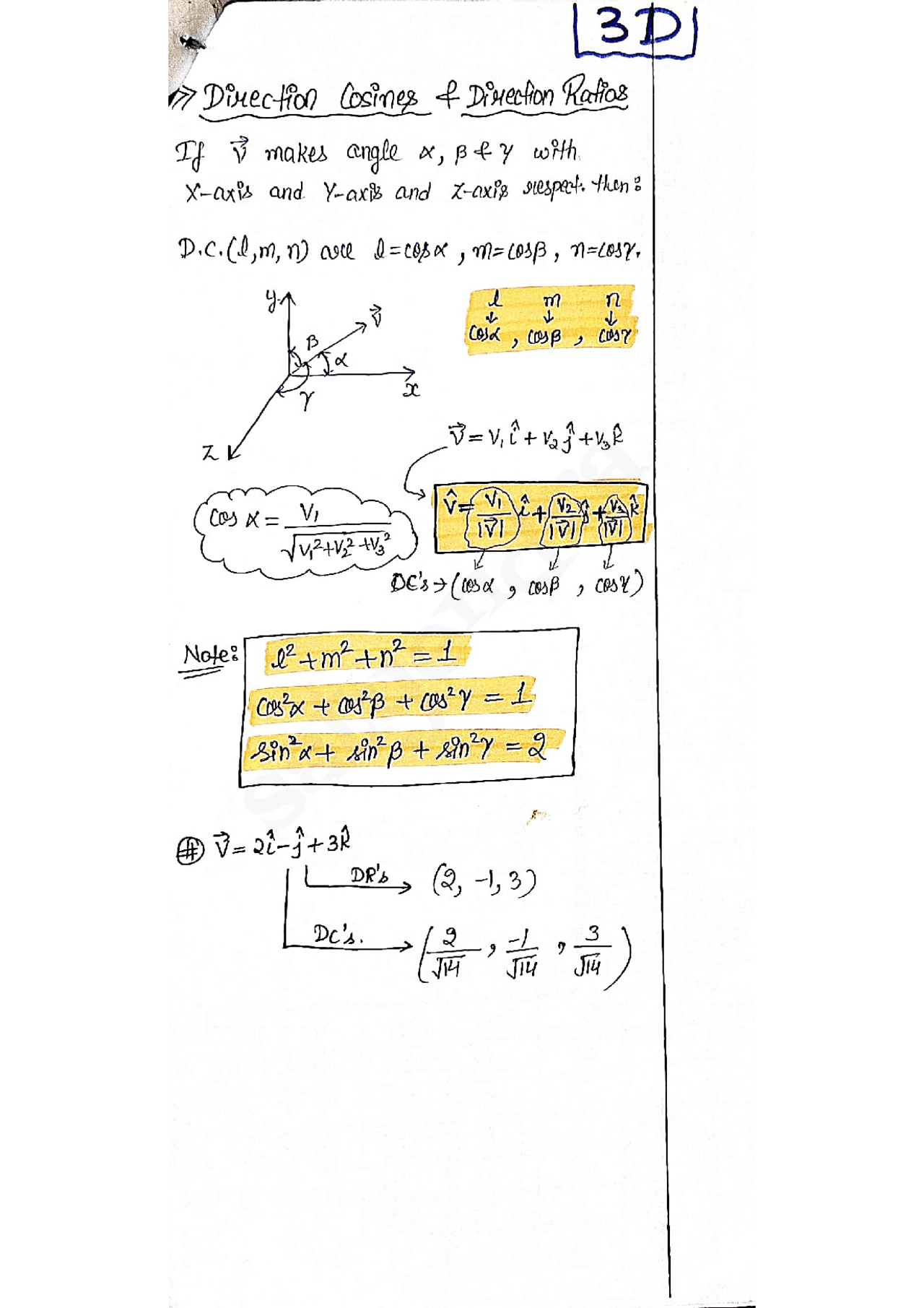 Best ever mathematics 3D geometry notes | Schemes and Mind Maps ...