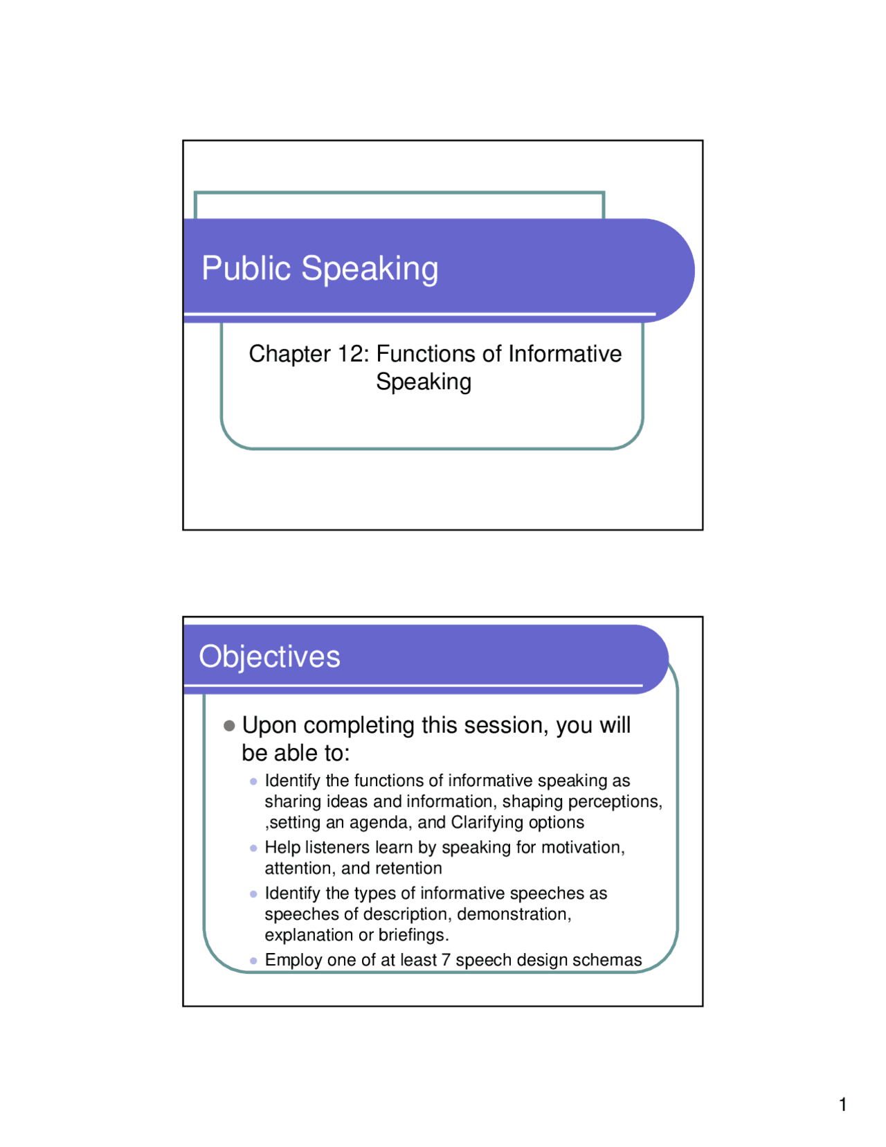 Public Speaking | Study notes Design | Docsity
