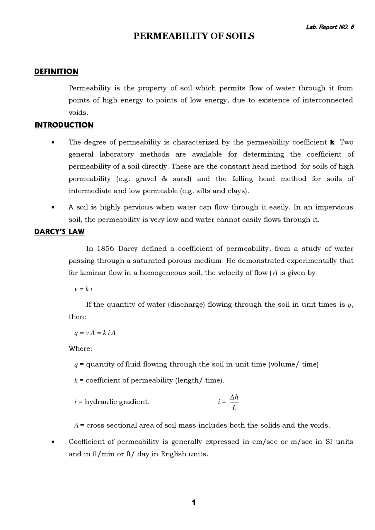 Lab Report No Study Notes Law Docsity