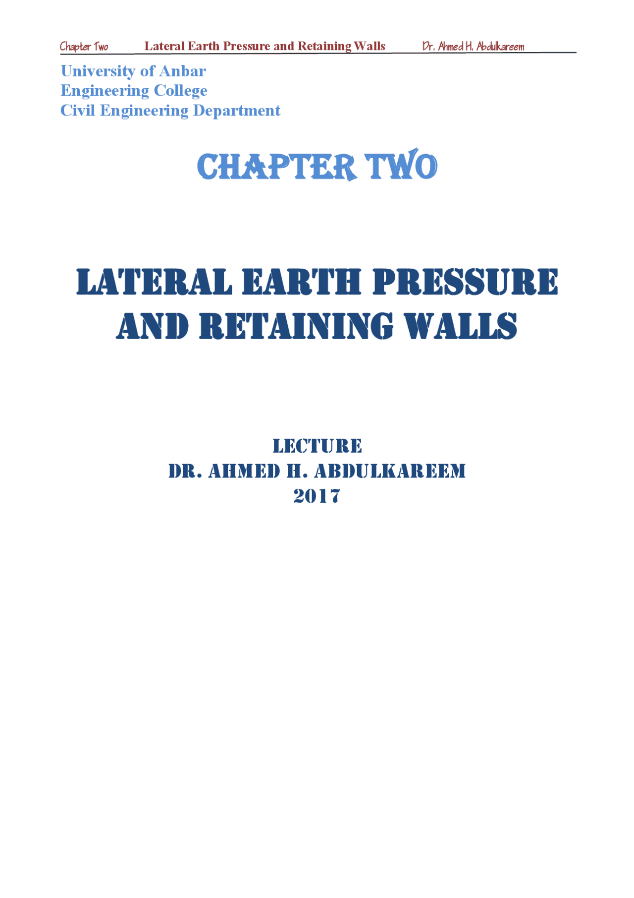 LATERAL EARTH PRESSURE And RETAining wALLS | Study notes Construction ...