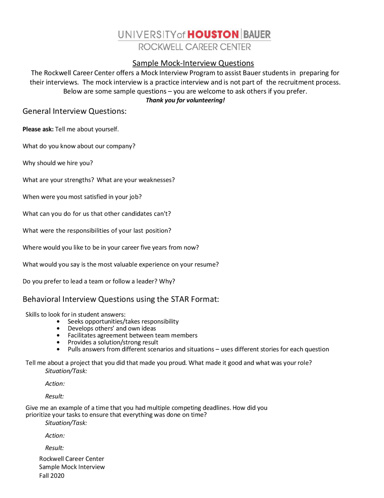 Sample Mock-Interview Questions | Schemes and Mind Maps Job ...