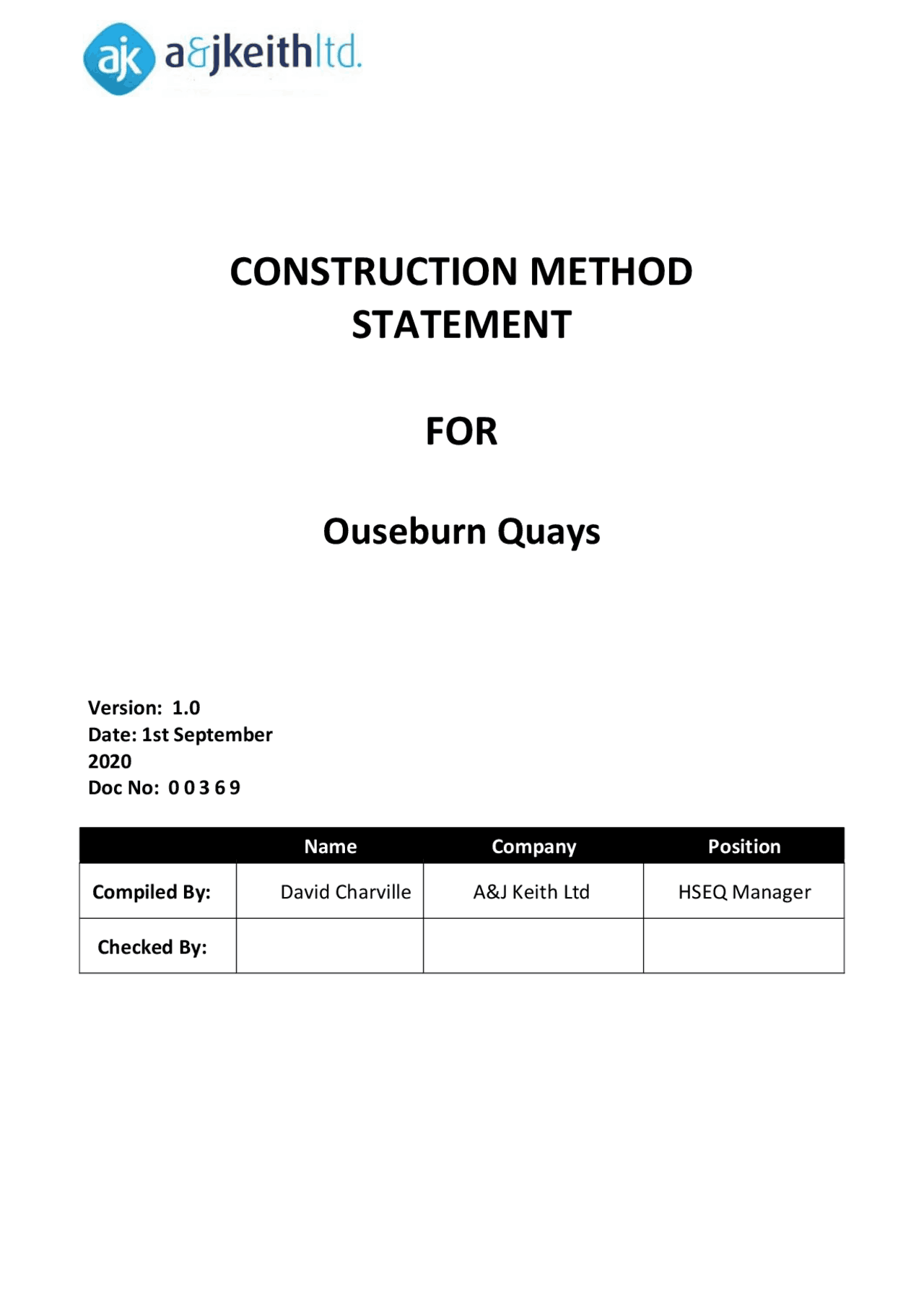 Construction Method Statement for Ouseburn Quays | Study notes ...