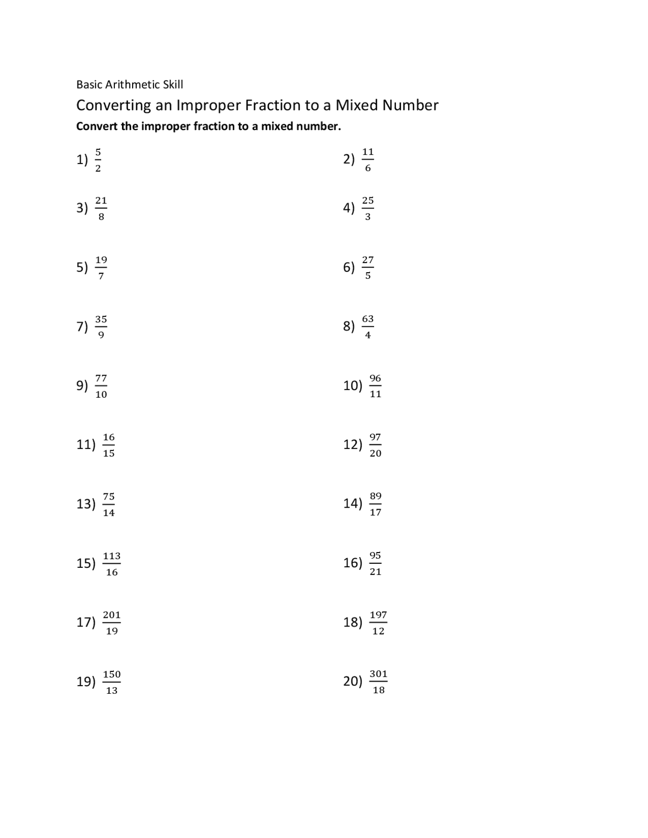 Converting An Improper Fraction To A Mixed Number Lecture Notes converting-an-improper-fraction-to-a-mixed-number-lecture-notes
