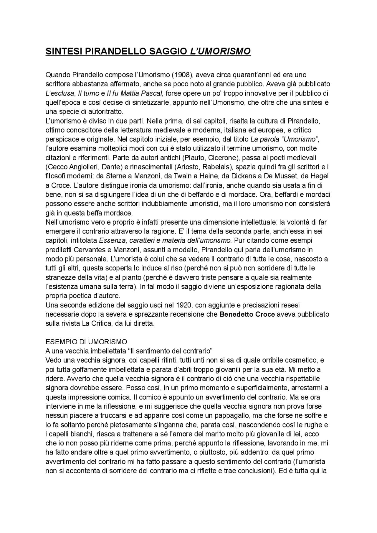 SCHEMA SAGGIO L UMORISMO Schemi E Mappe Concettuali Di Letteratura schema-saggio-l-umorismo-schemi-e-mappe-concettuali-di-letteratura