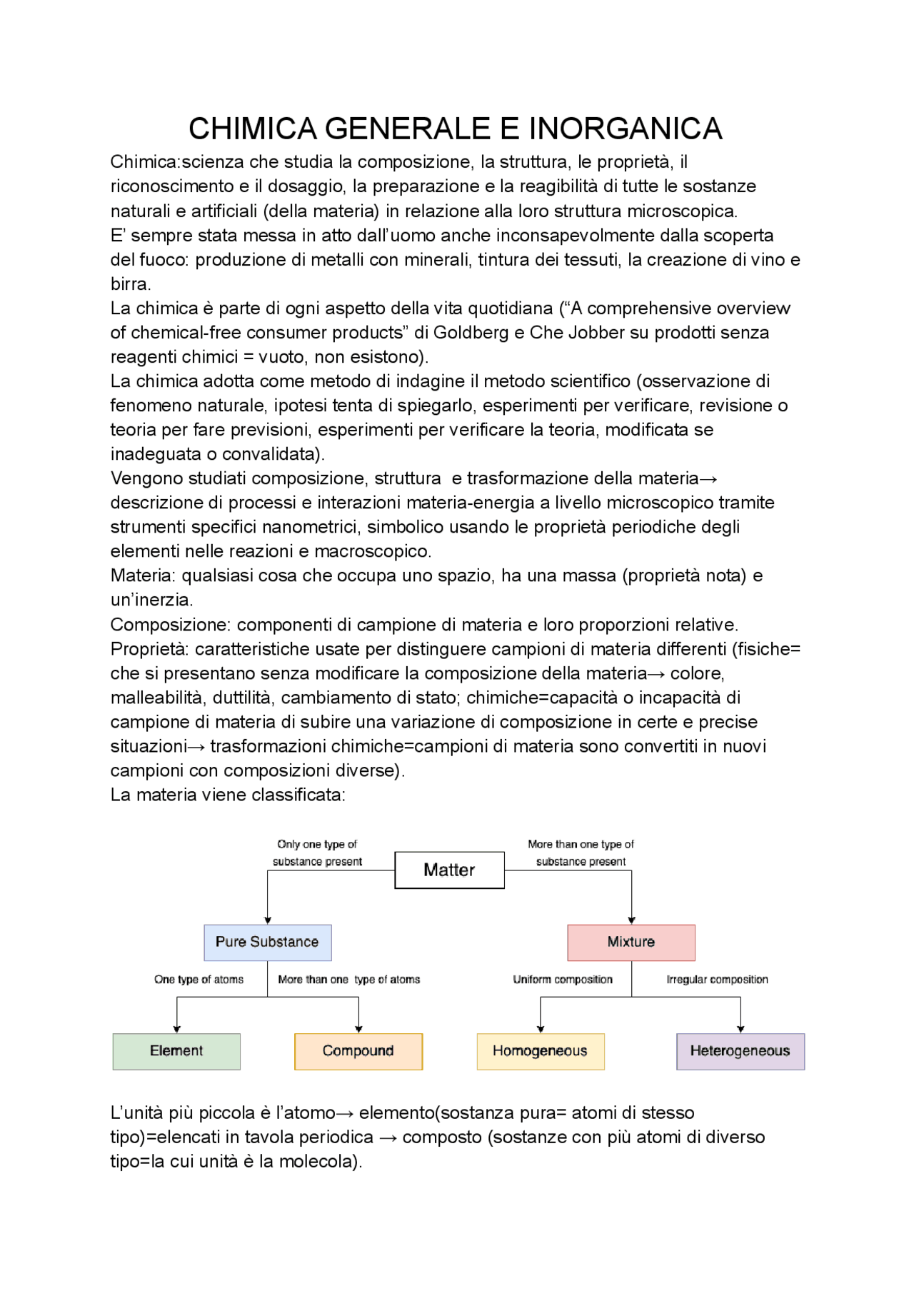 Chimica generale e Appunti di Chimica Docsity