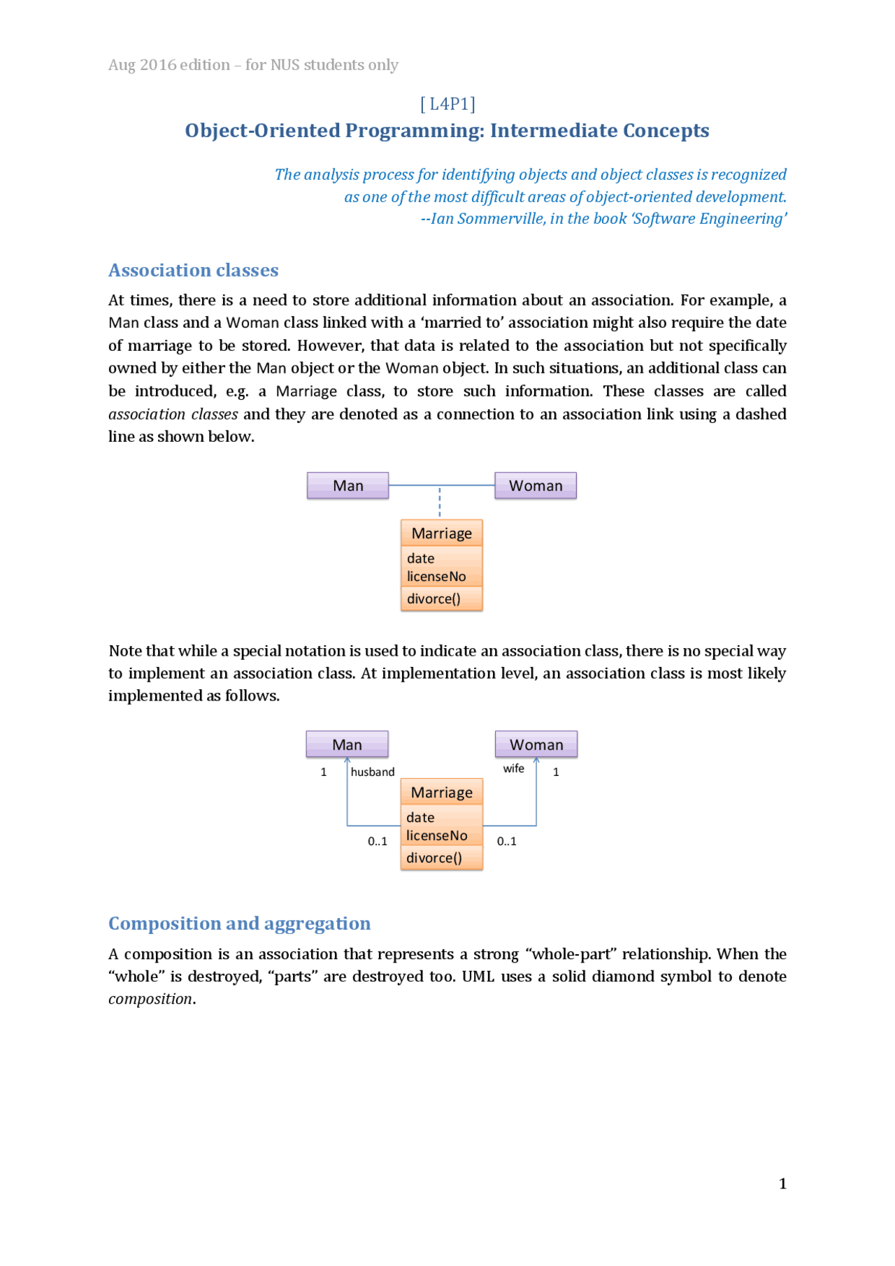 Object-Oriented Programming: Intermediate Concepts | Exercises Object ...