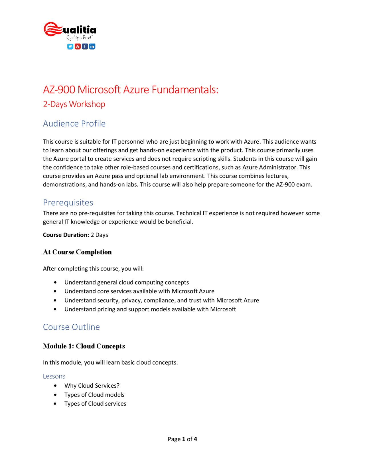 Az 900 Notes AZ-900 Microsoft Azure Fundamentals: | Lecture notes MS Microsoft ...