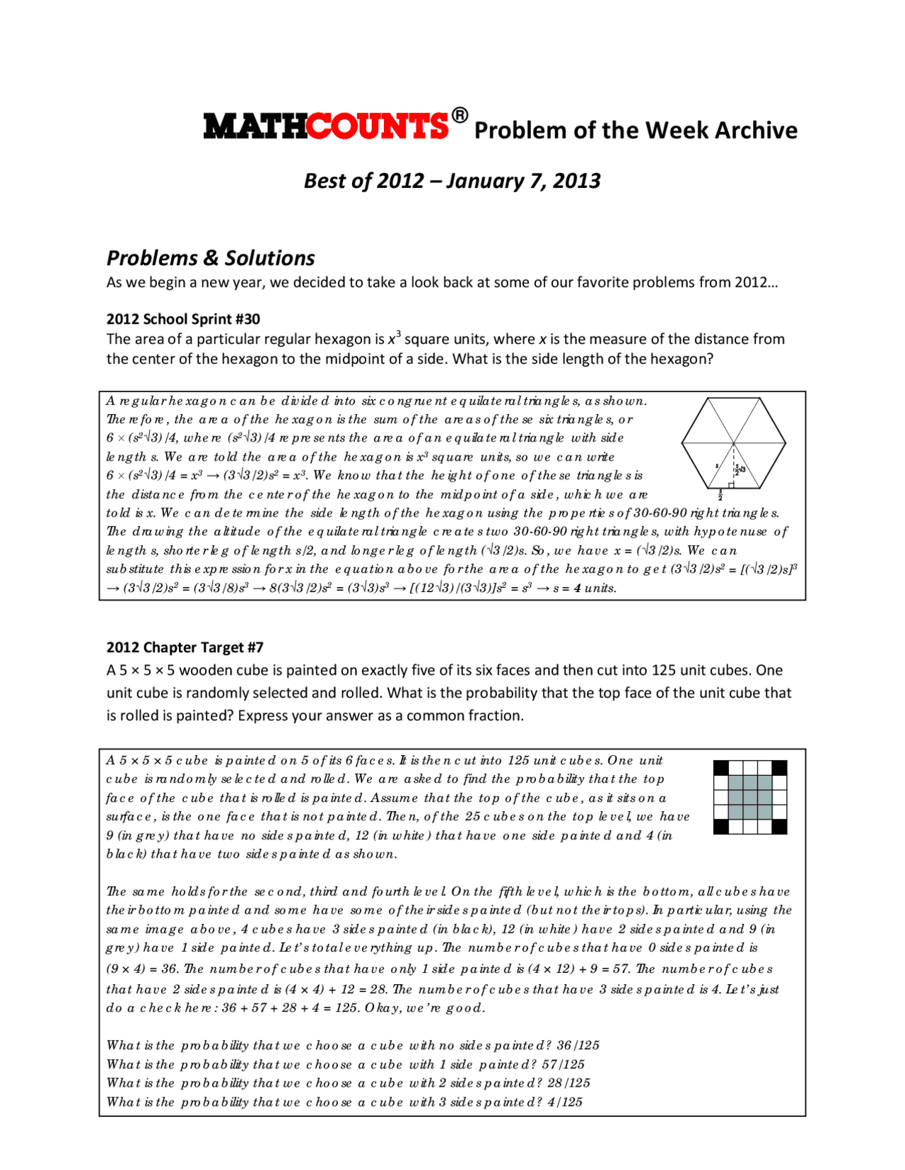 MATHCOUNTS® | Lecture notes Mathematics | Docsity