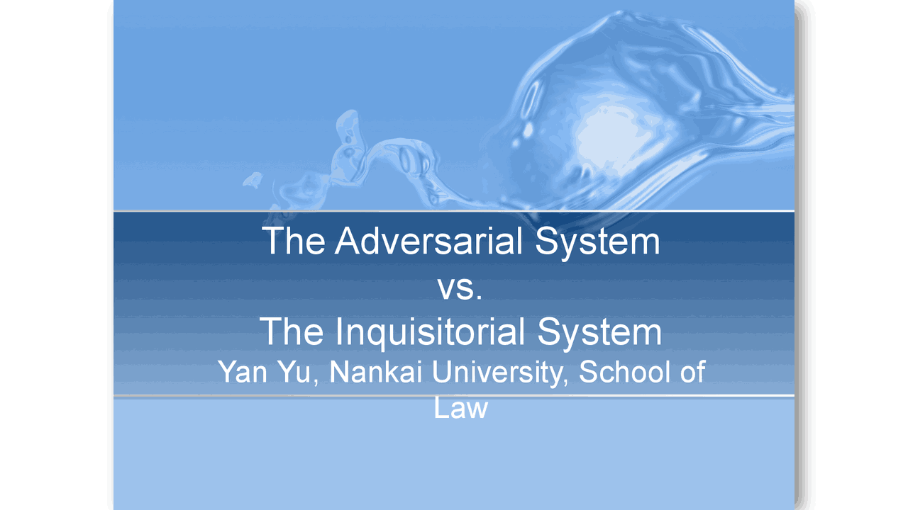 Adversarial System.drawing The Adversarial System vs. The Inquisitorial System | Slides Law | Docsity