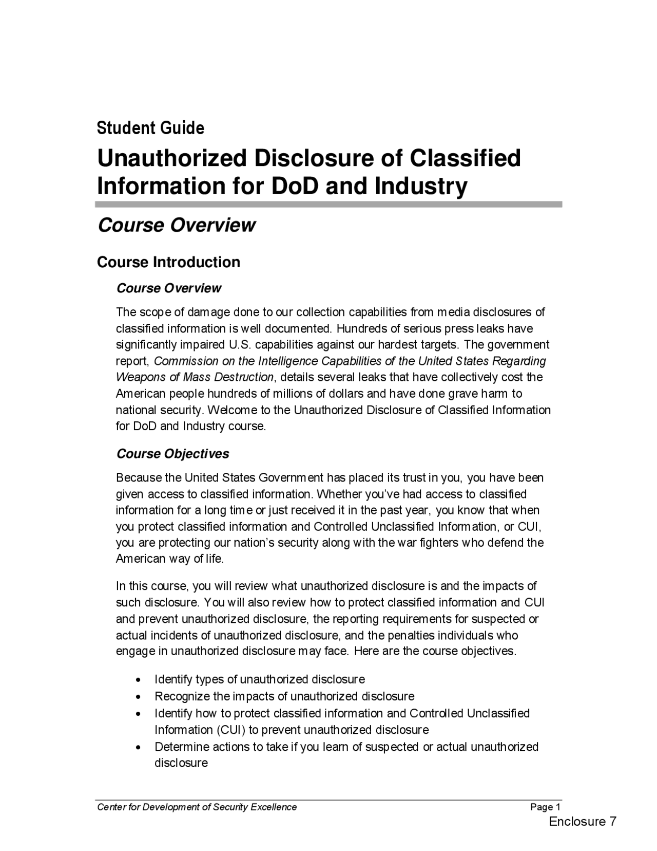 Unauthorized Disclosure Of Classified Information And Cui Quizlet - 9pevoby