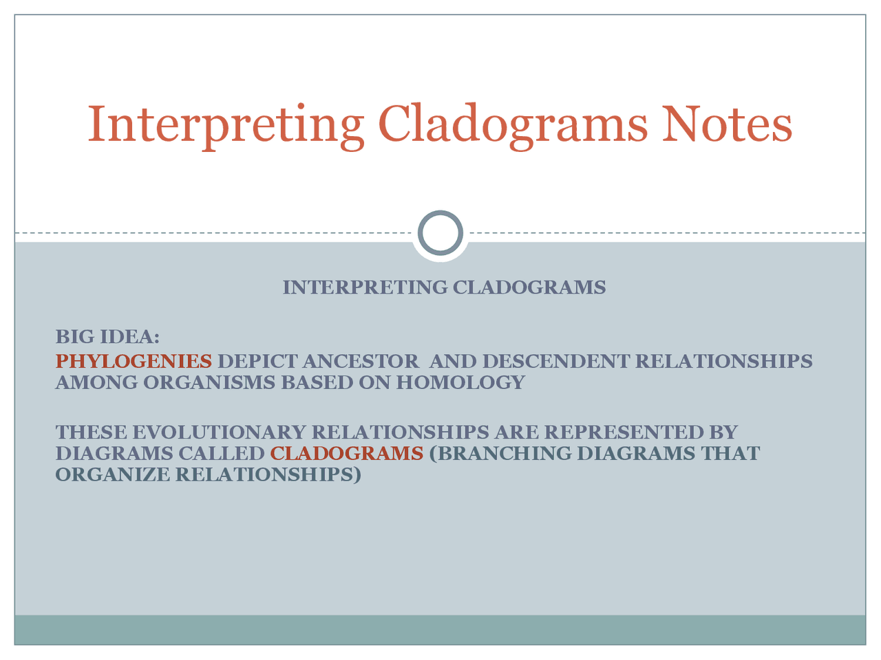 Interpreting Cladograms Notes | Study notes Biology of microorganisms ...