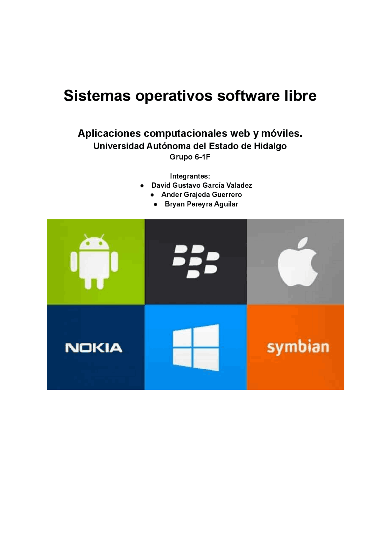 Sistemas operativos software libre | Apuntes de Informática | Docsity