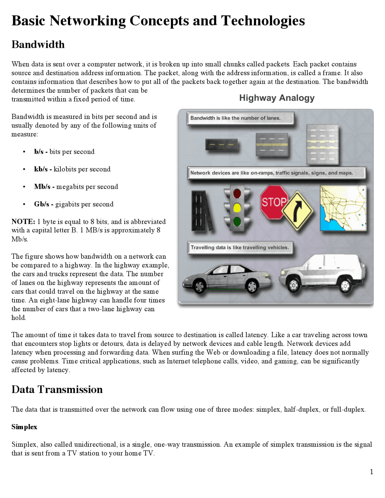 Basic Networking Concepts and Technologies | Study notes Technology ...