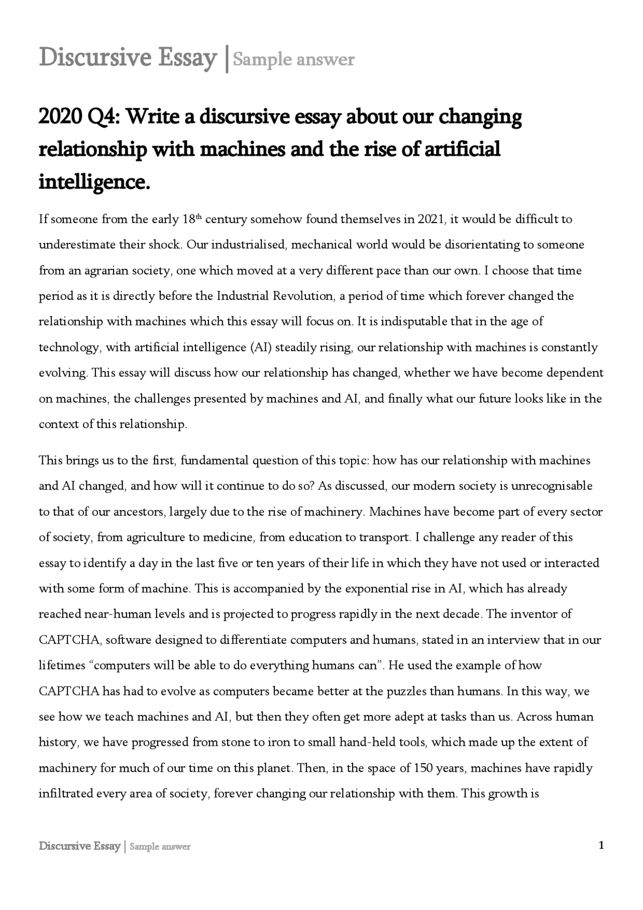 Discursive Essay Sample Answer Study Notes Artificial Intelligence discursive-essay-sample-answer-study-notes-artificial-intelligence